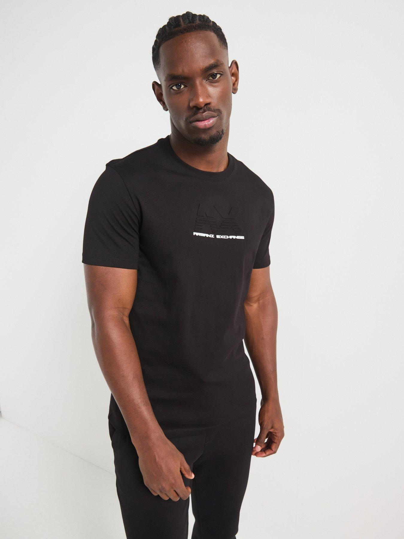 undefined Embossed Logo Crew Neck T-Shirt - Black