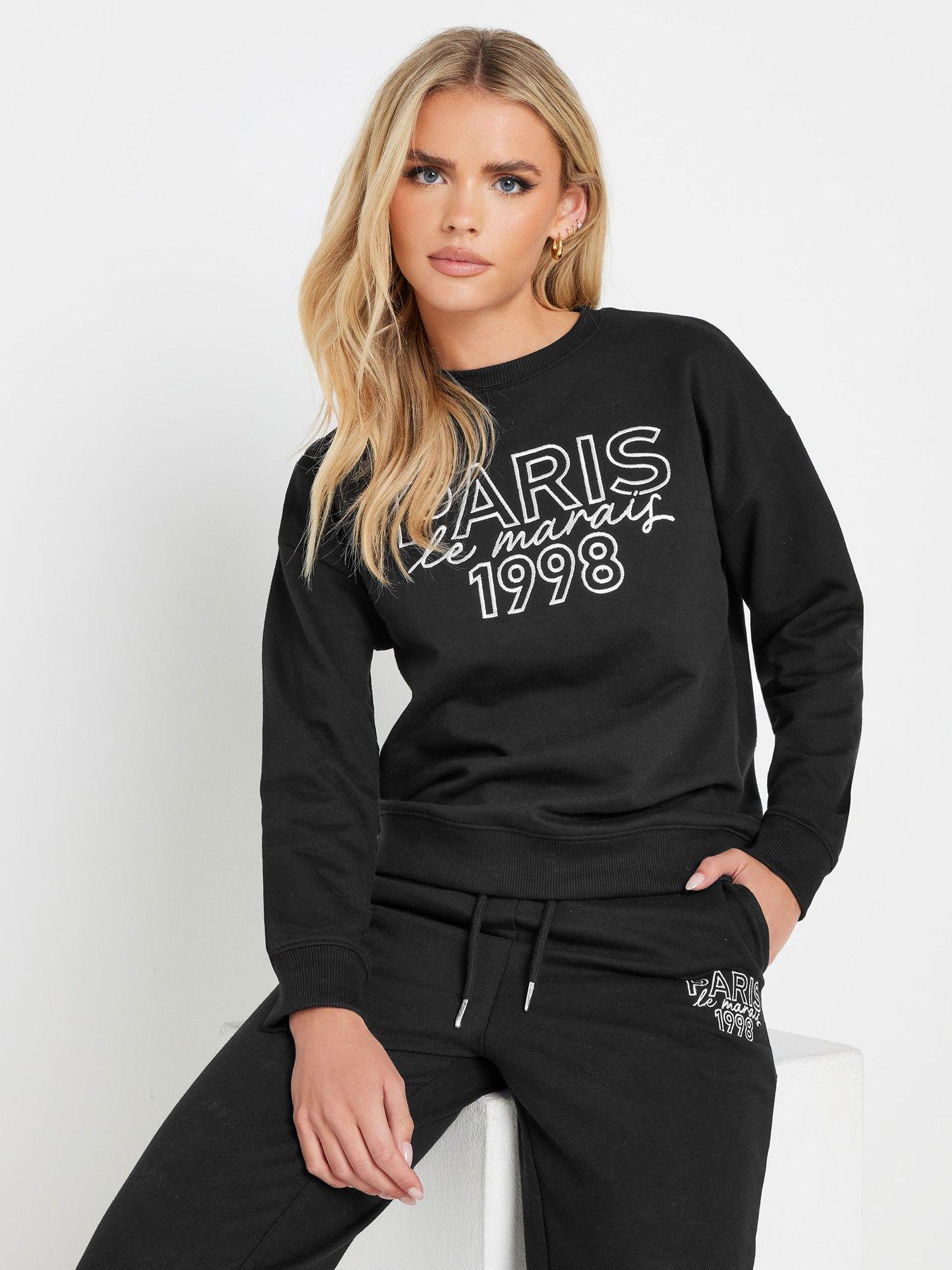 undefined Petite Paris Sweatshirt - Black