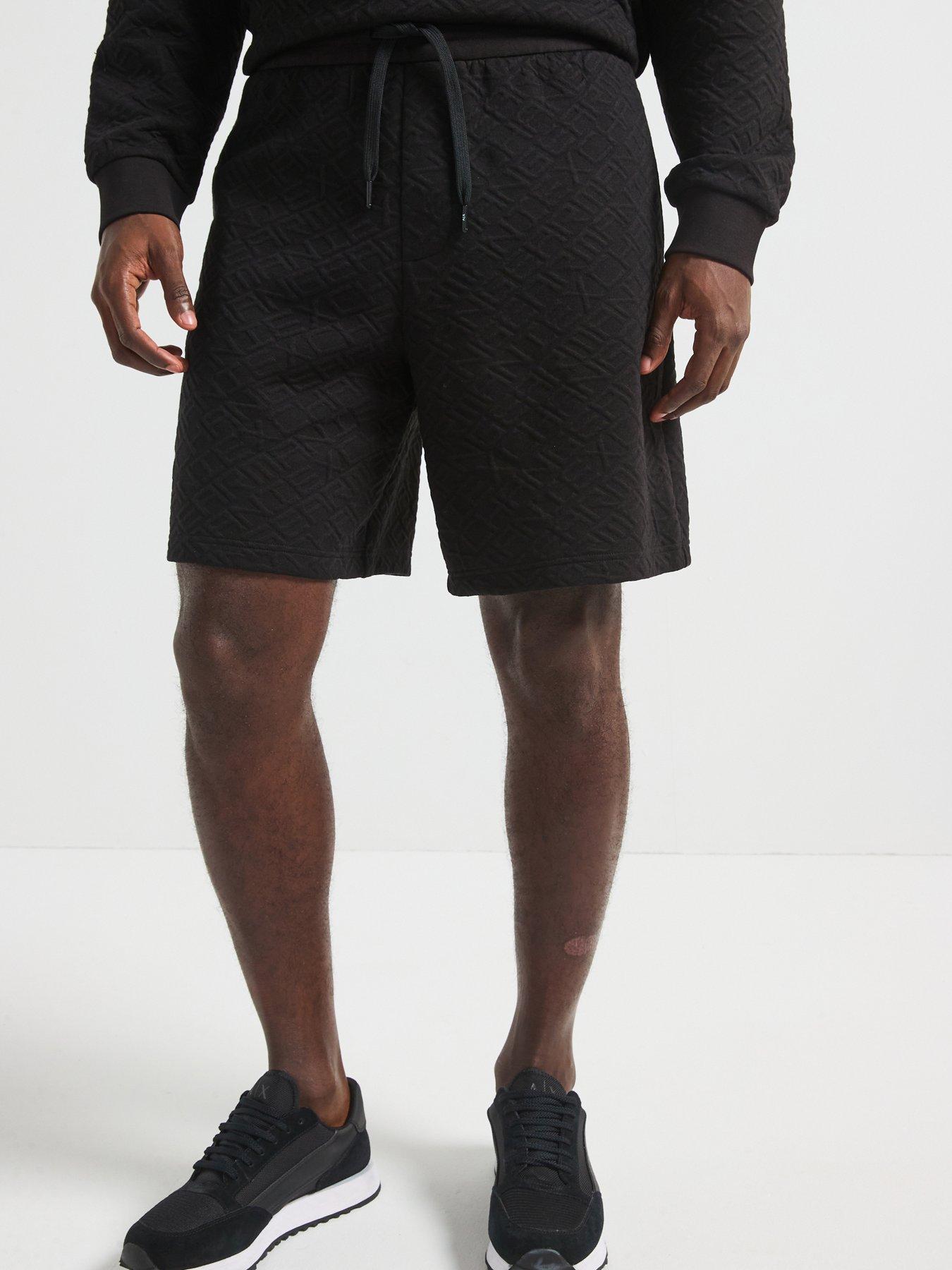 undefined Embossed Print Sweatshorts - Black