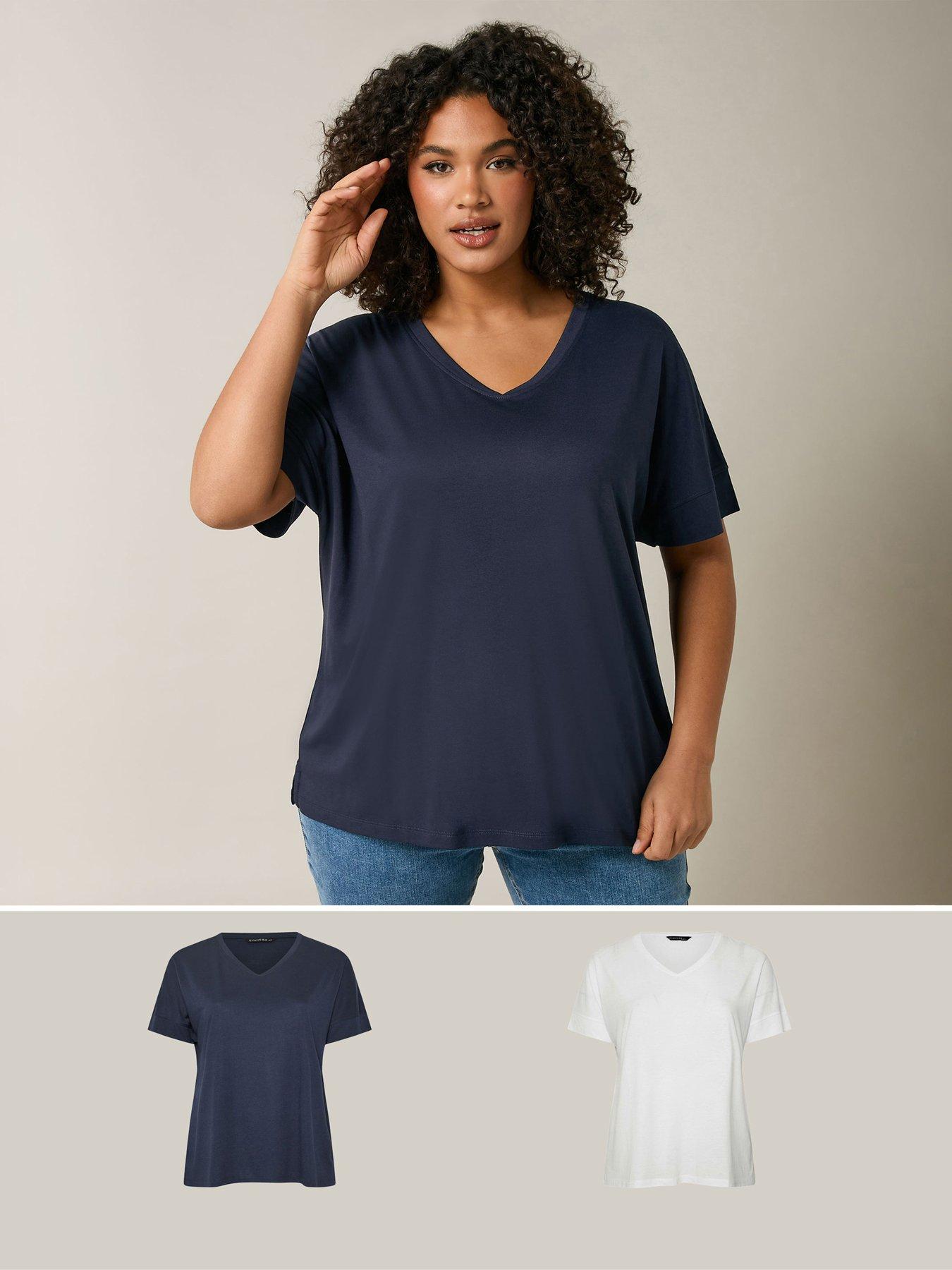 undefined 2 Pack Modal T-Shirt - Blue/White