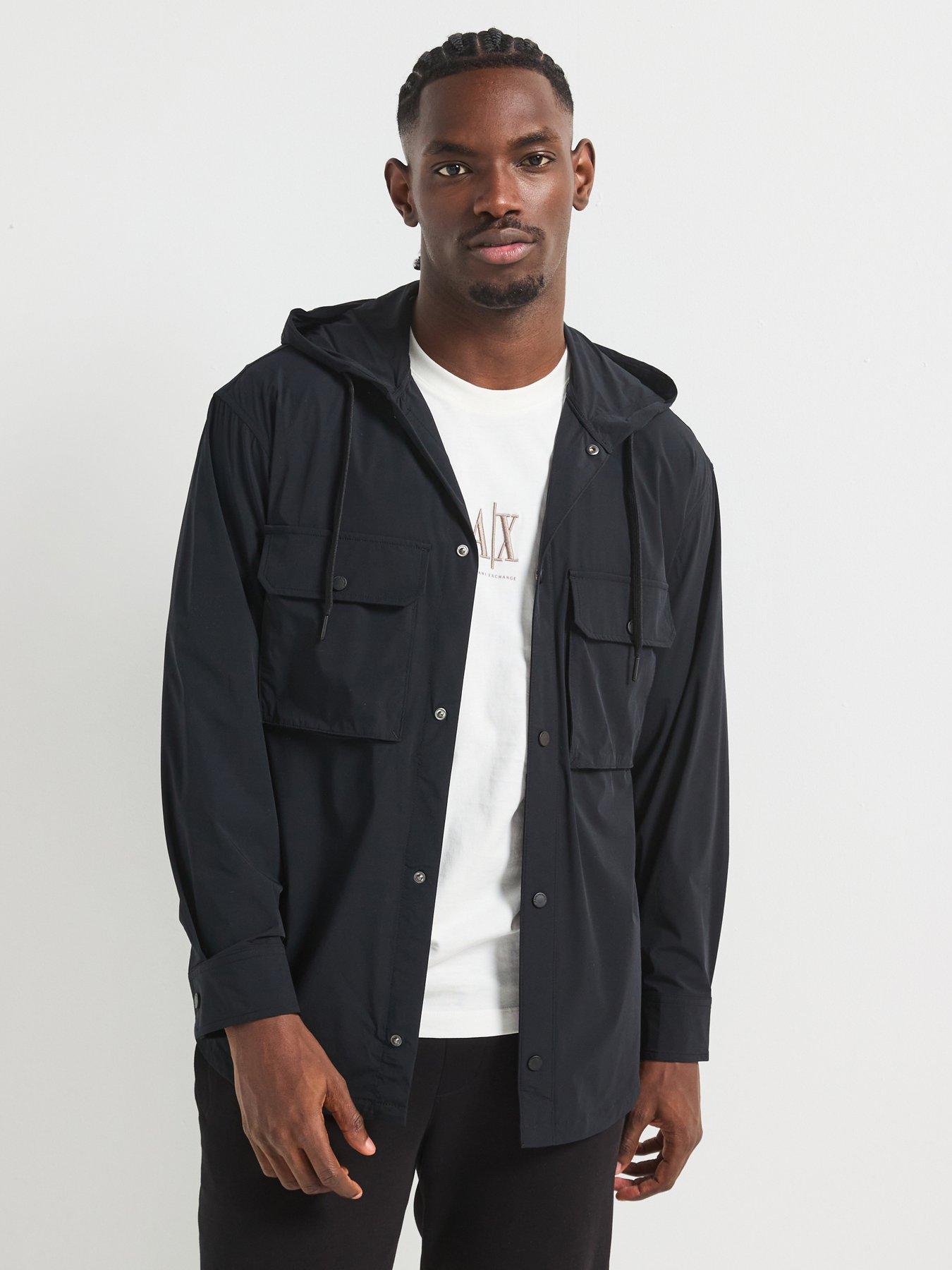 Armani Exchange Technical Nylon Parka - Black