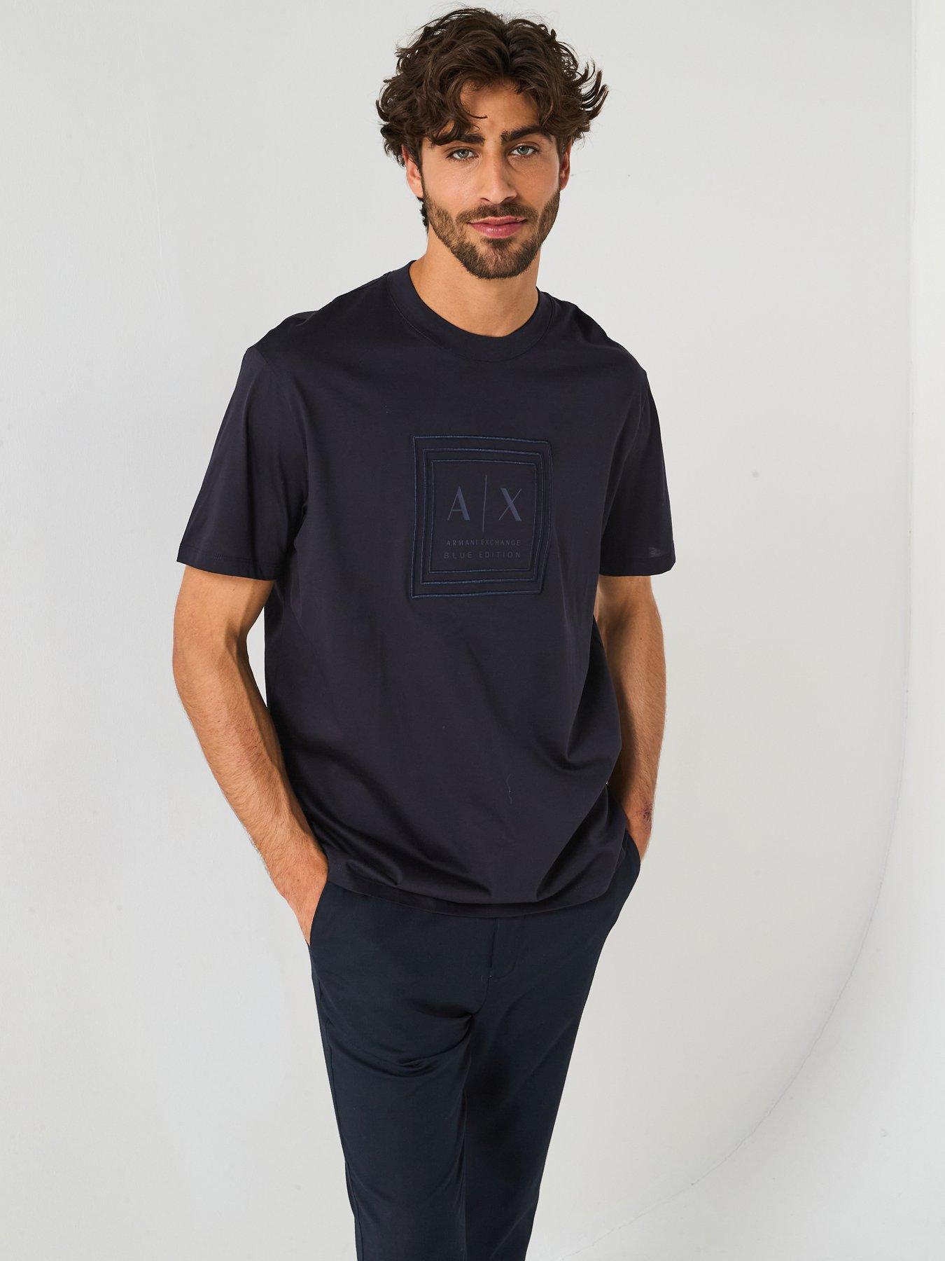 undefined Blue Edition Tonal Logo Mercerized T-Shirt - Navy
