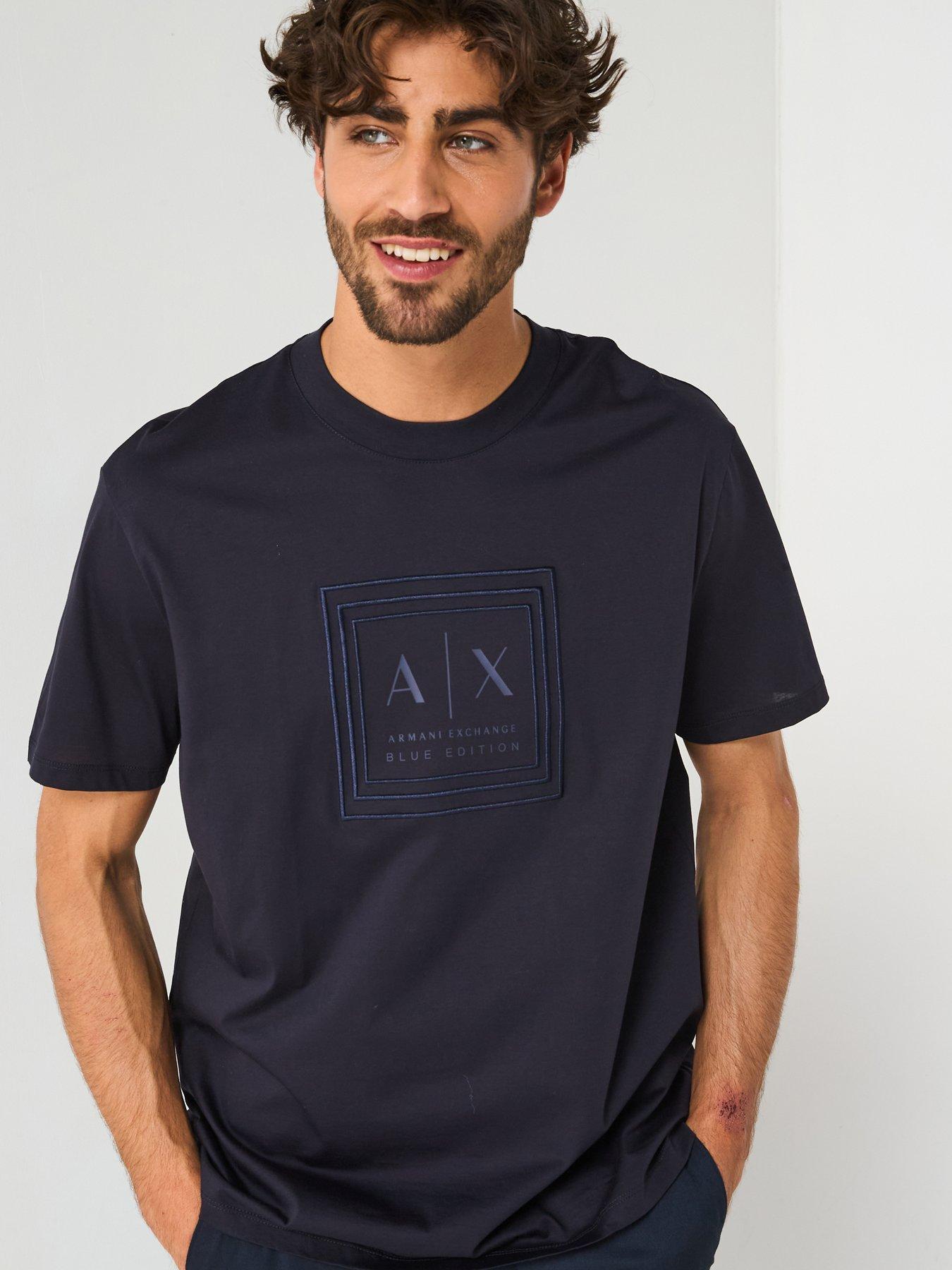 First Copy Armani T Shirt Sale Mens Armani Exchange Blue Edition