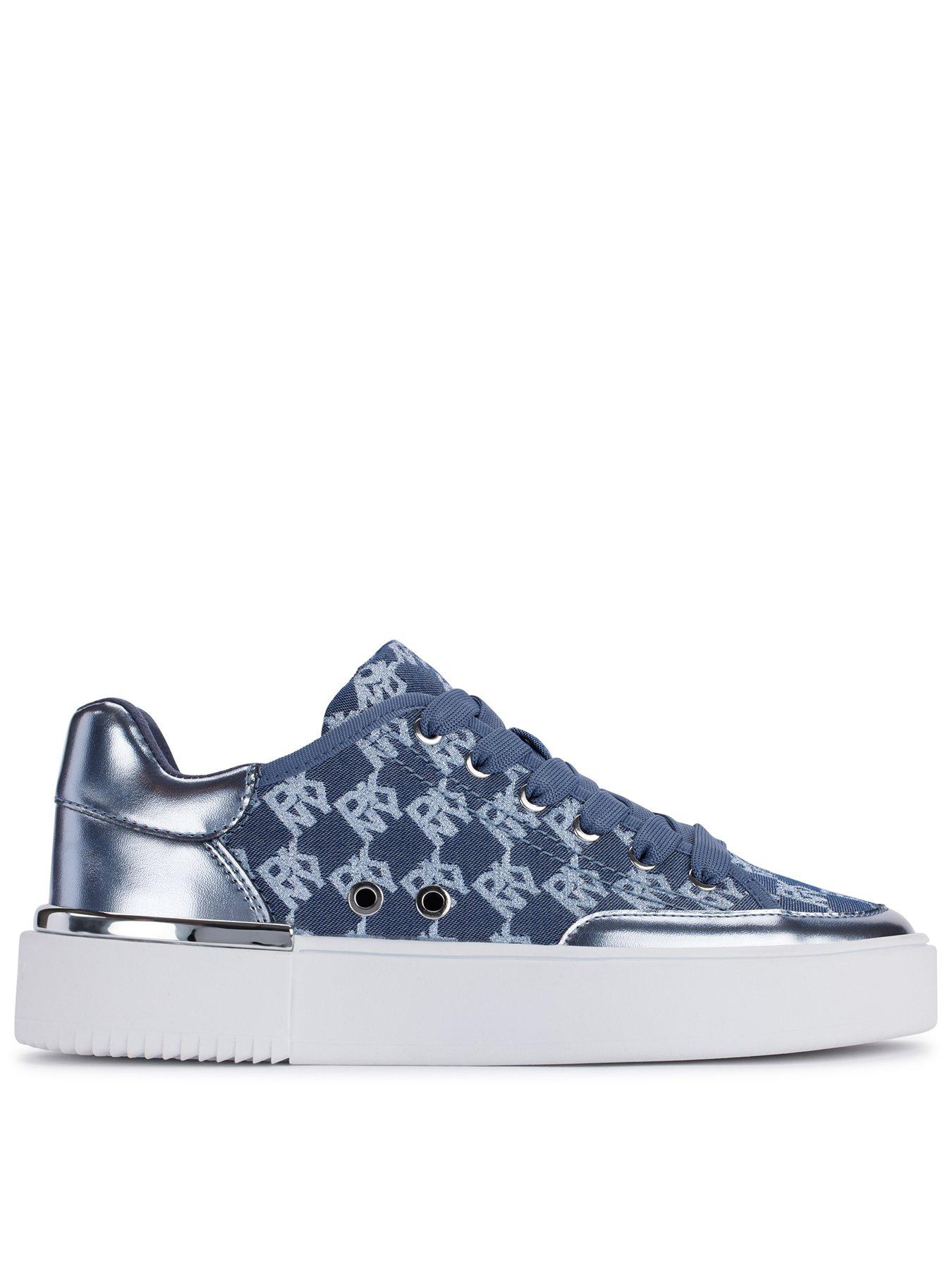 undefined Lace Flatform Sneakers - Blue