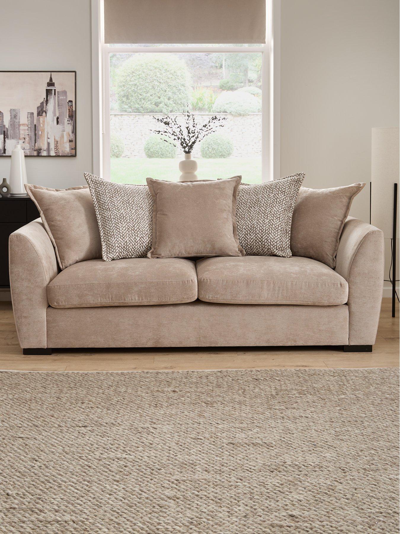 Very Home Havana Fabric 3 Seater Scatterback Sofa - FSC Certified