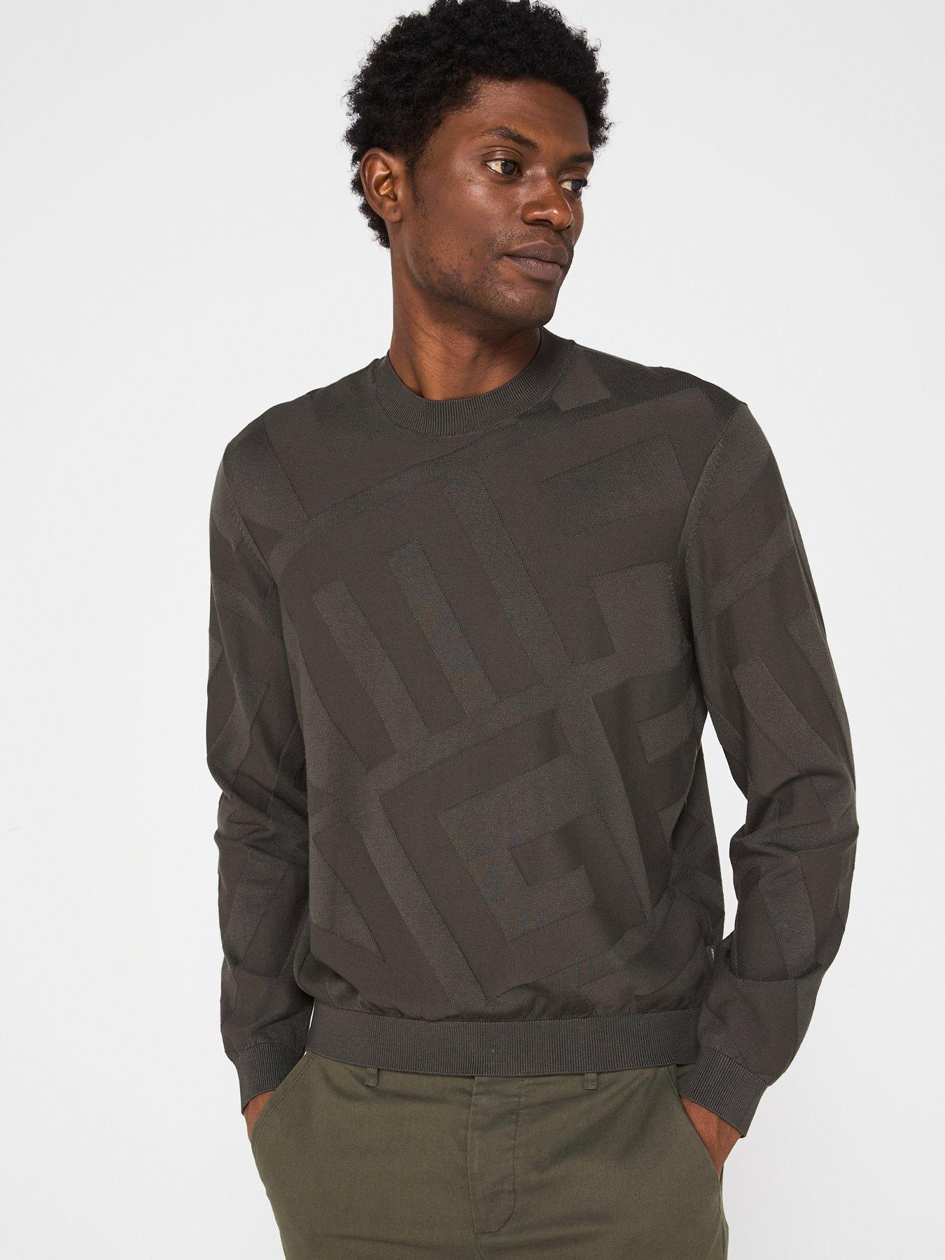 undefined Crew Neck Knitted Jumper - Black
