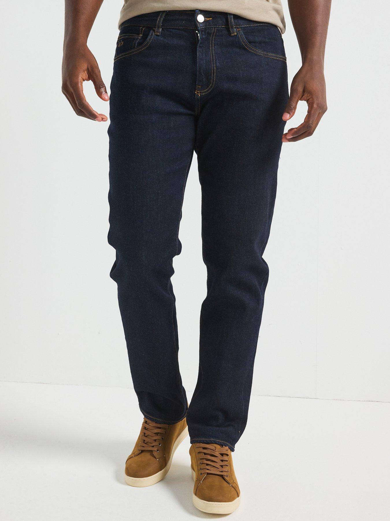 Image 1 of 5 of Armani Exchange Regular Fit Jeans - Midi Wash
