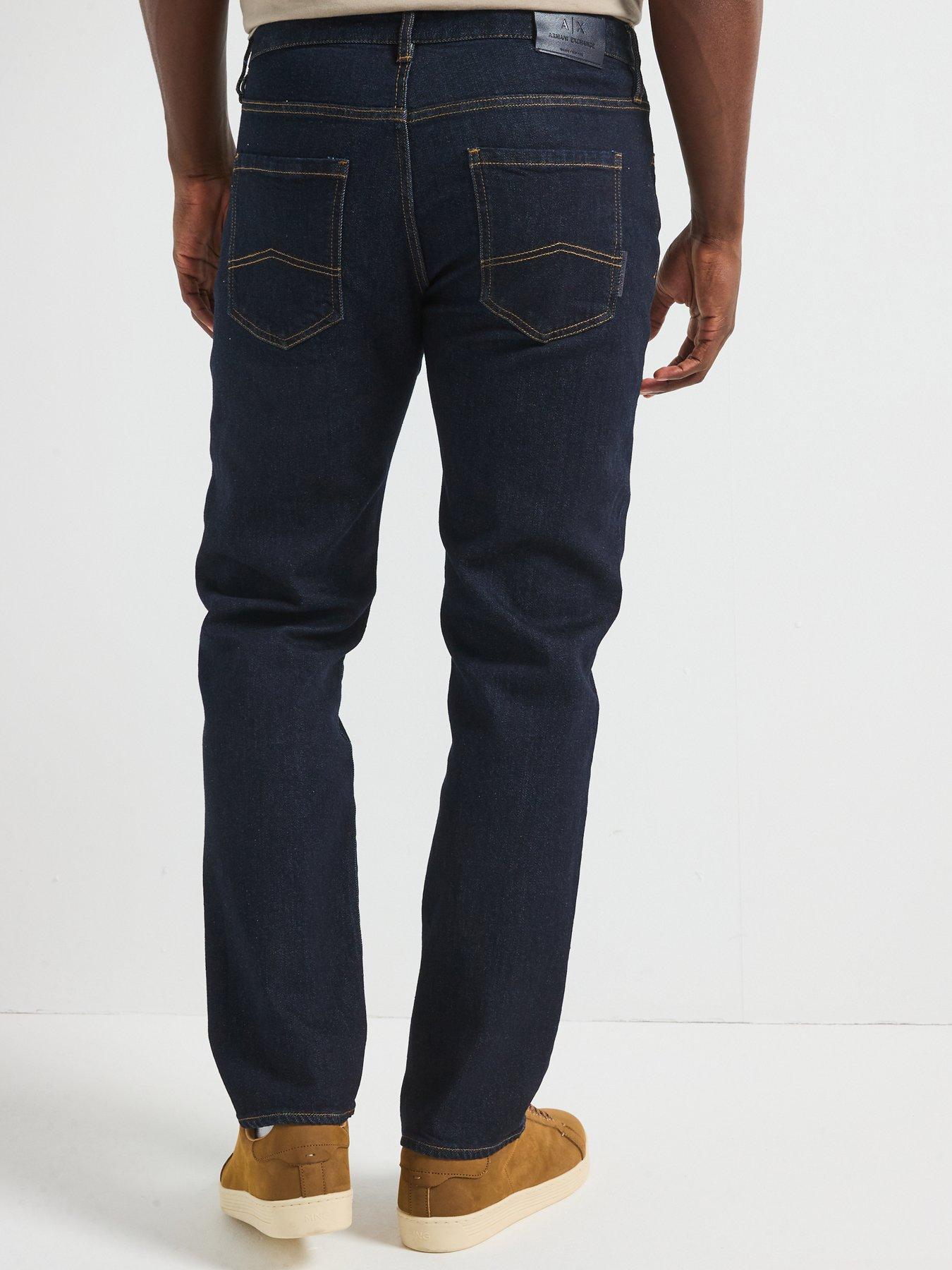 Image 2 of 5 of Armani Exchange Regular Fit Jeans - Midi Wash