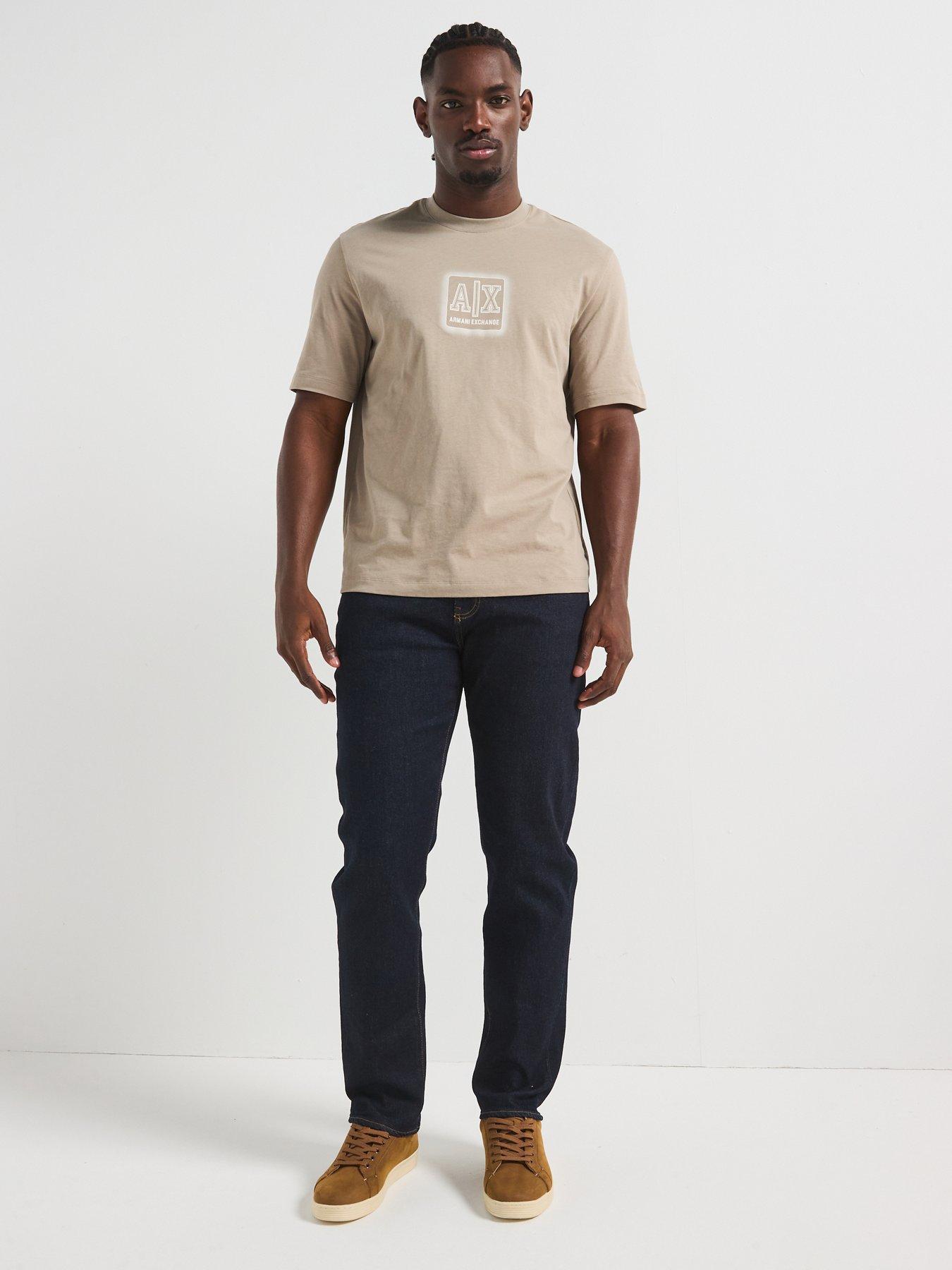 Image 3 of 5 of Armani Exchange Regular Fit Jeans - Midi Wash