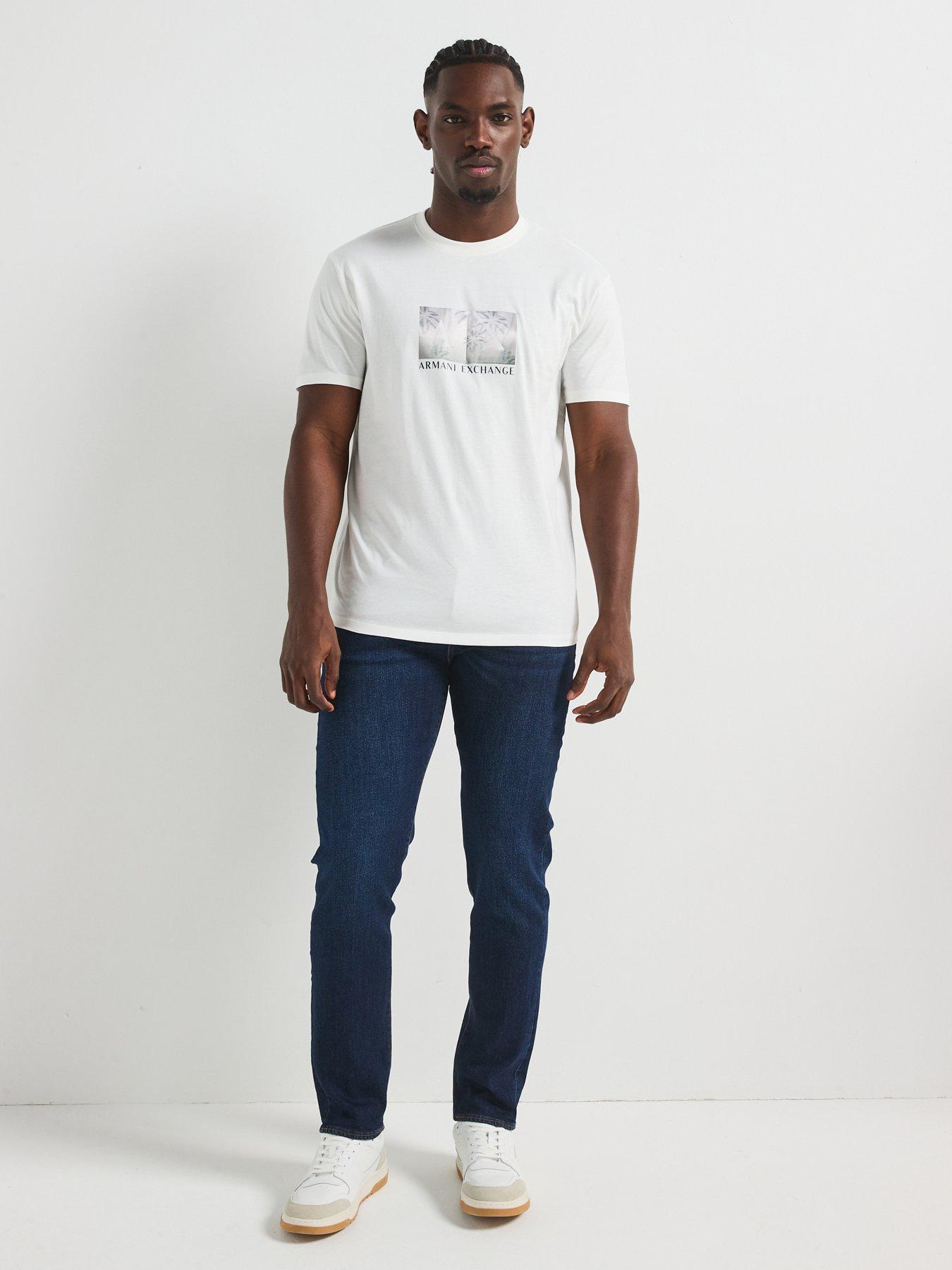 Image 3 of 5 of Armani Exchange Regular Fit Jean - Midi Wash