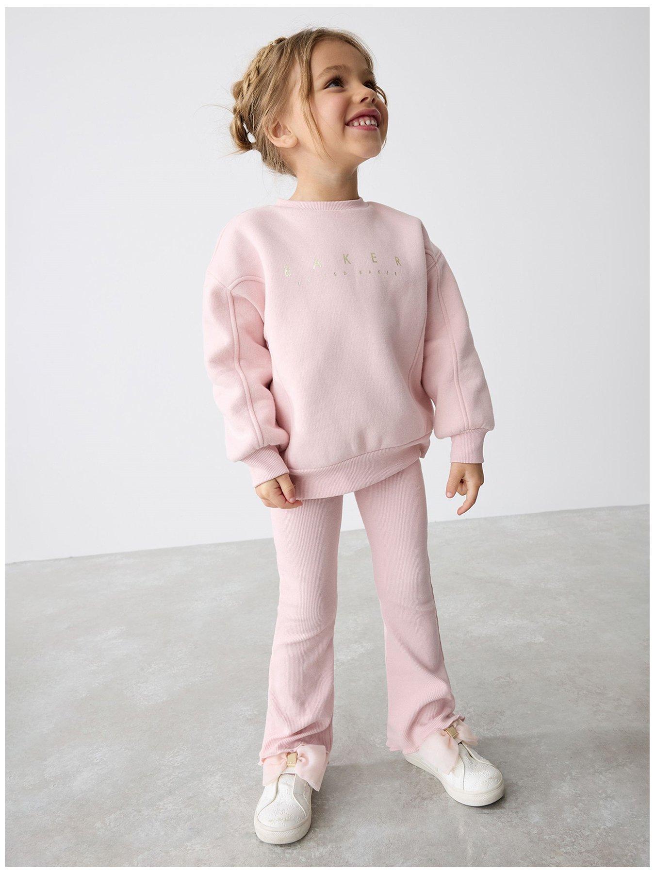 Image of Ted Baker Girls Flared Trouser Set - Pink