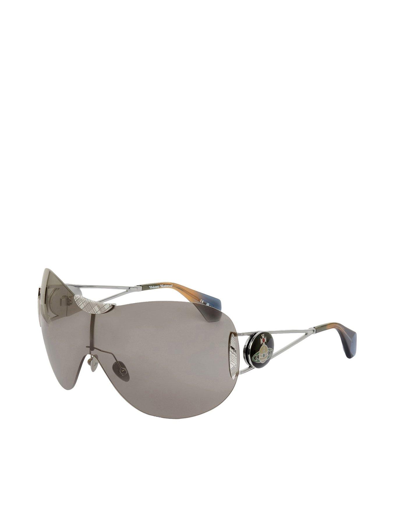undefined Oversized Rimless Mask Sunglass - Silver Mirror