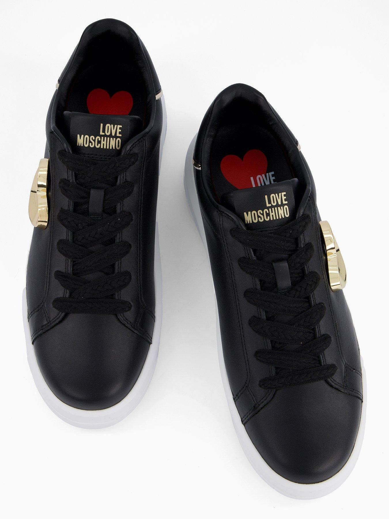 Image 3 of 7 of LOVE MOSCHINO Heart Logo Trainer - Black/Platinum