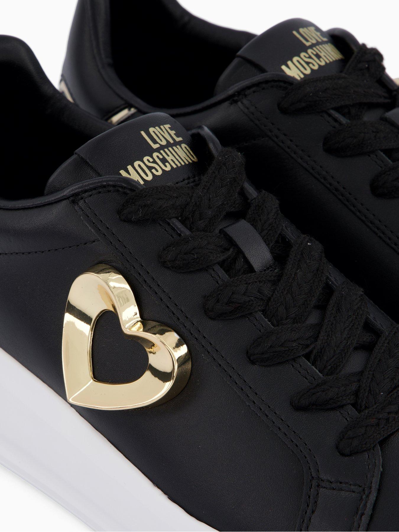 Image 5 of 7 of LOVE MOSCHINO Heart Logo Trainer - Black/Platinum
