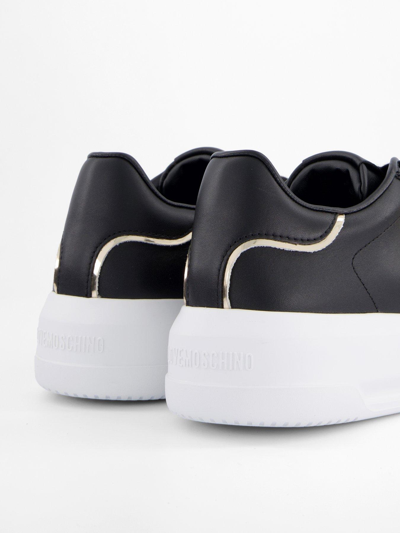 Image 6 of 7 of LOVE MOSCHINO Heart Logo Trainer - Black/Platinum