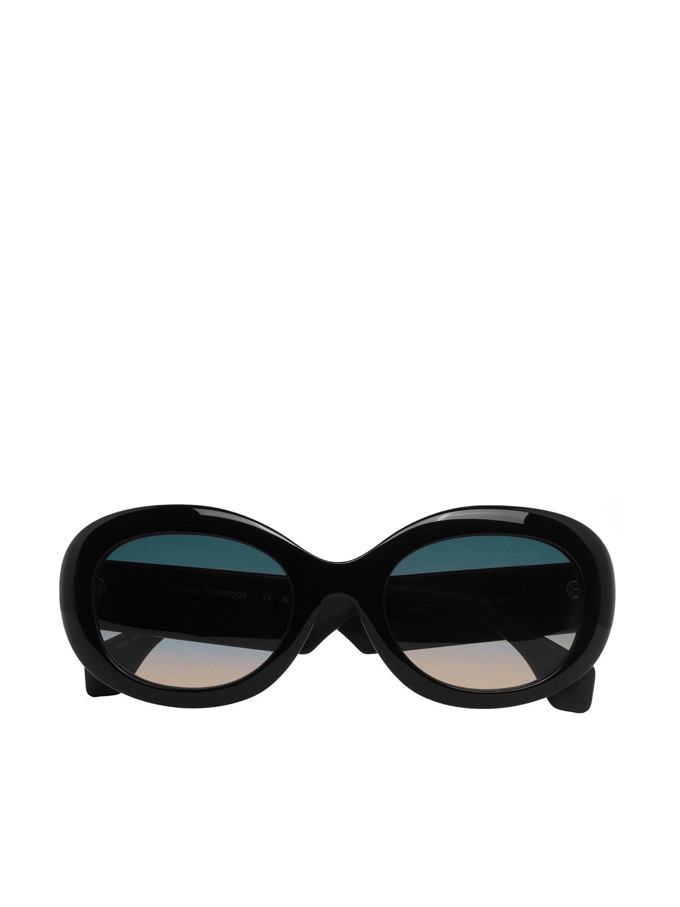 undefined Acetate Oval  Sunglass - Black