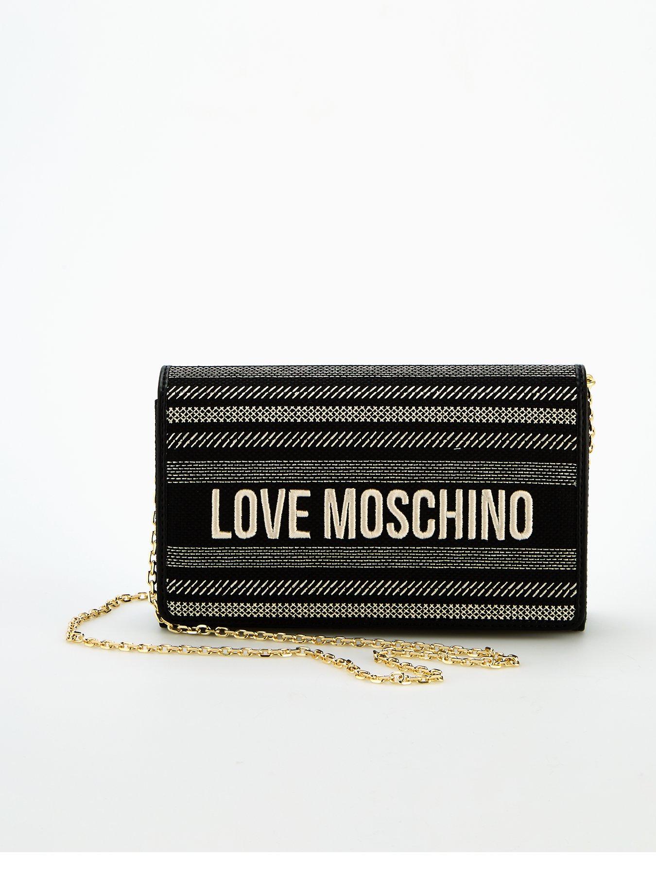 undefined Woven Logo Small Flap Shoulder Bag - Black