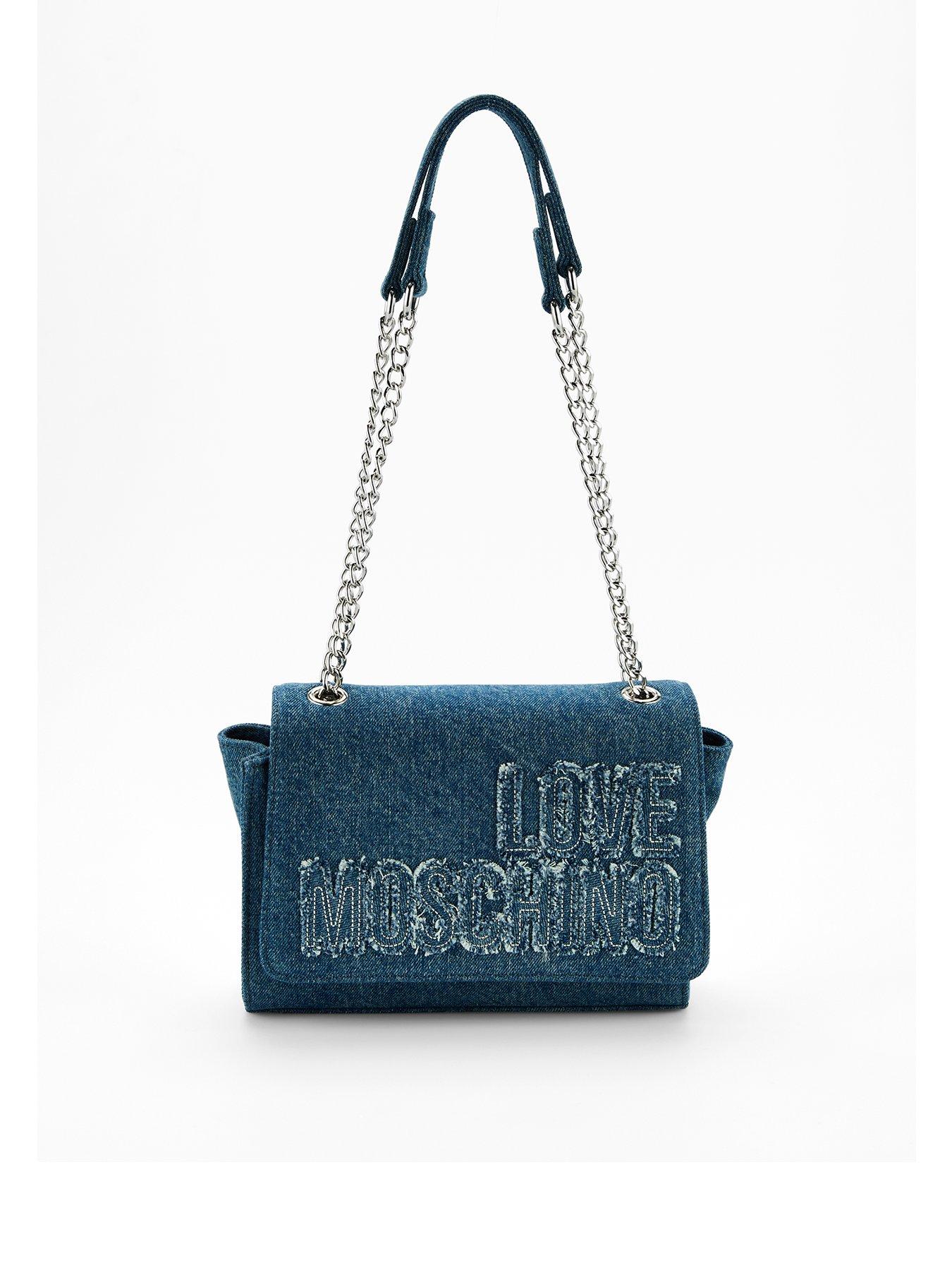 undefined Denim Flap Shoulder Bag - Blue