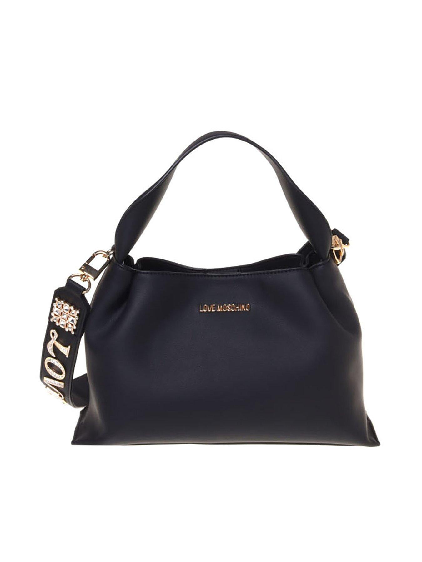 undefined Sparkle Logo Strap Small Tote - Black