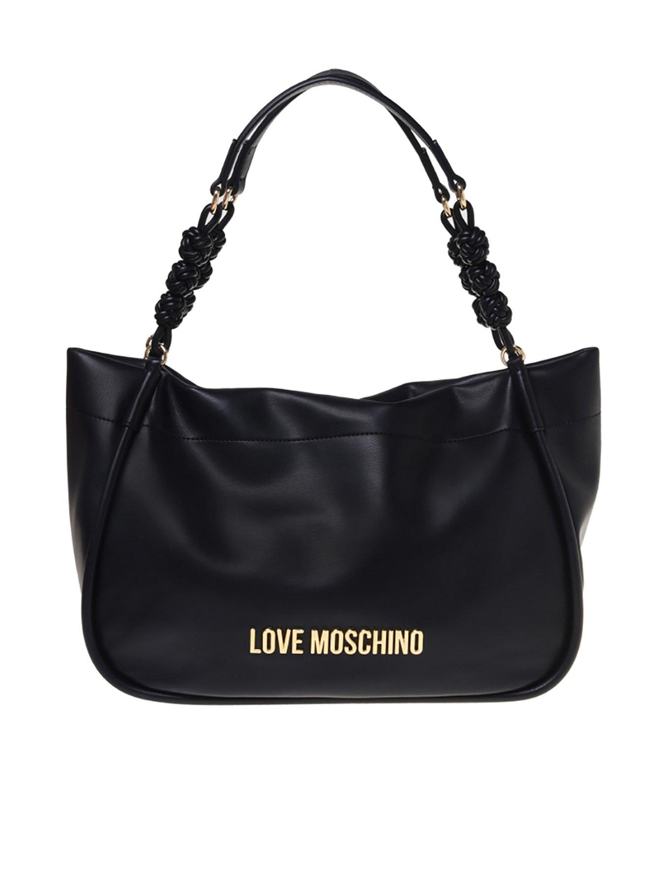 undefined Braided Strap Tote Bag - Black
