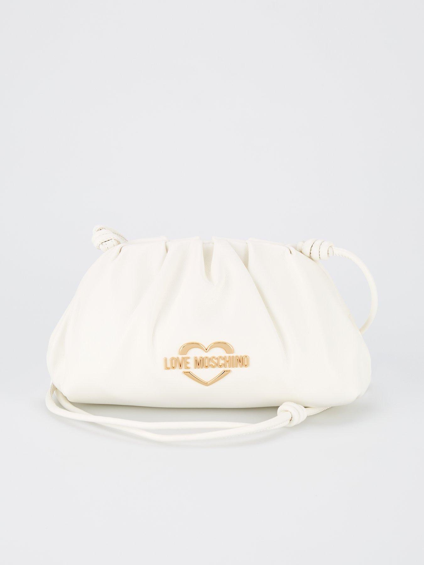 undefined Scrunched Logo Clutch Strap  - White