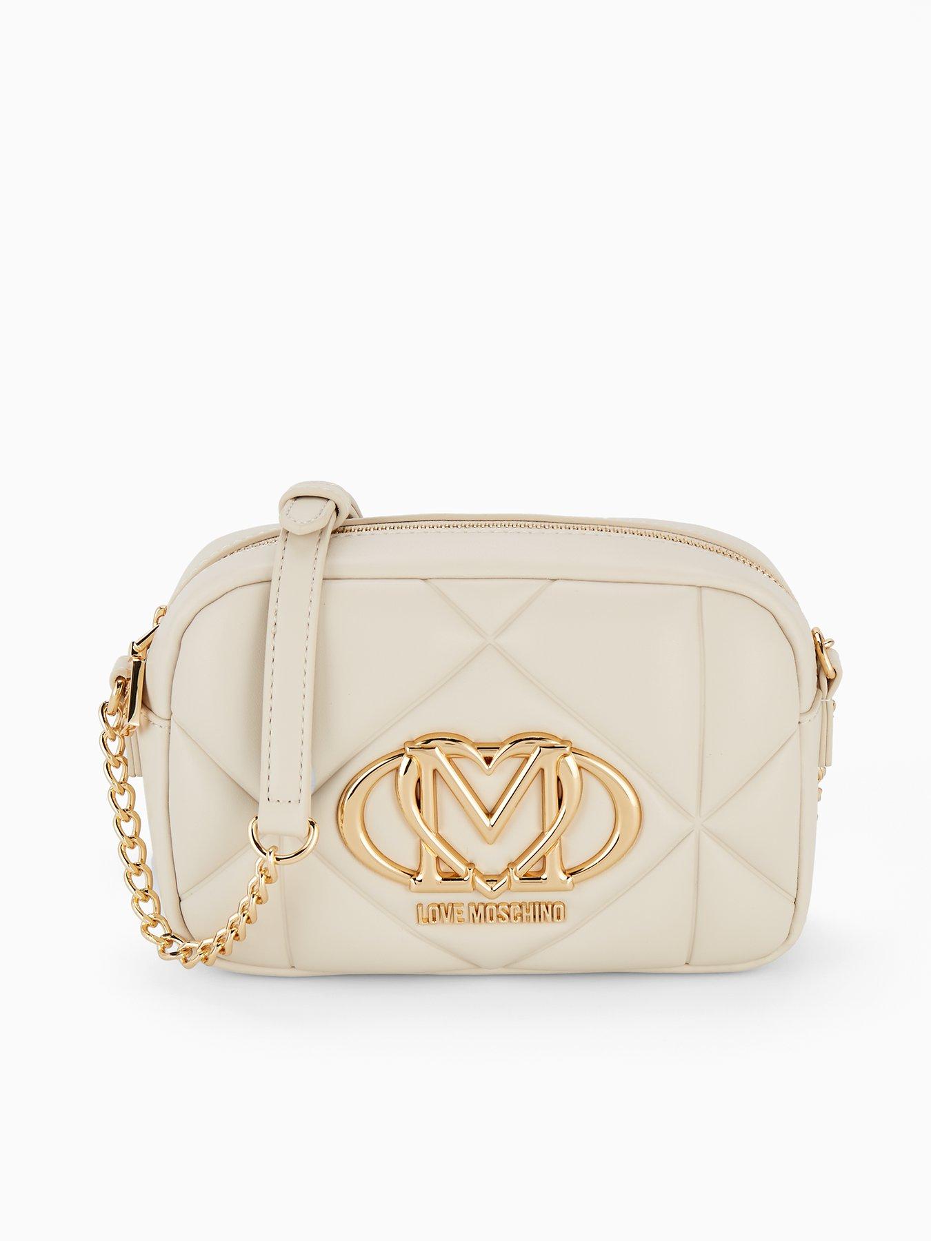 undefined Quilted Big Logo Small Bag - Ivory