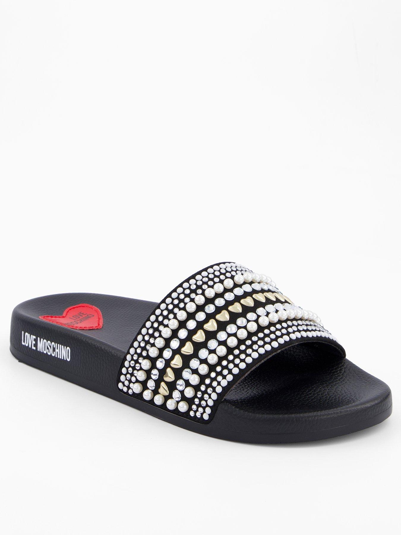 undefined Velour Slide - Black