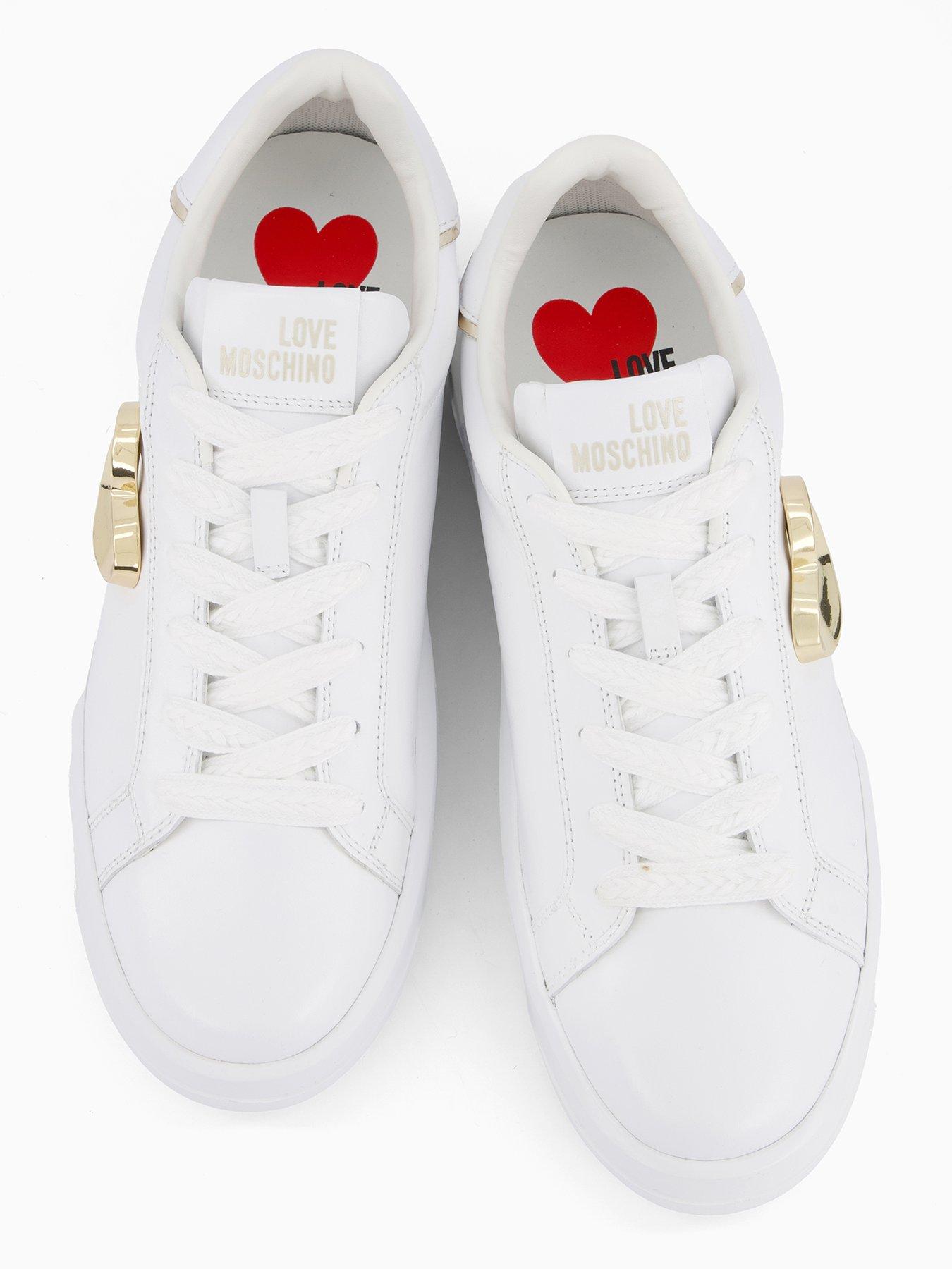 Image 3 of 6 of LOVE MOSCHINO Heart Logo Trainer - White