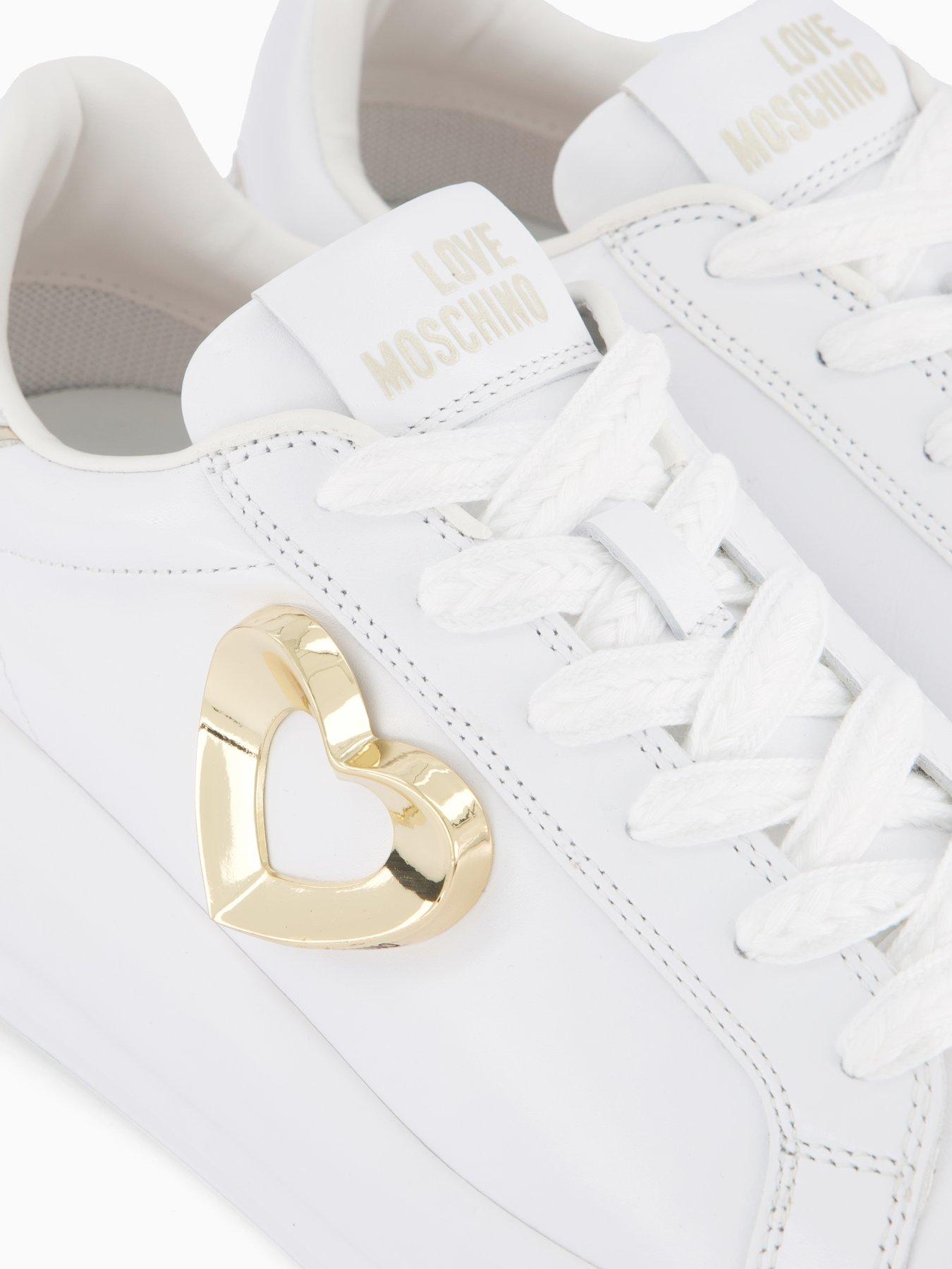 Image 5 of 6 of LOVE MOSCHINO Heart Logo Trainer - White