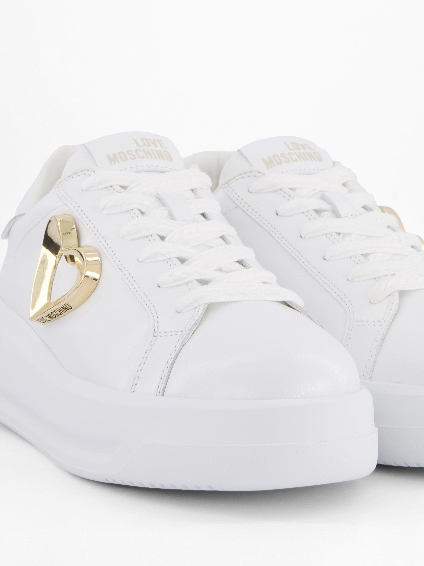 Moschino Chunky Womens White Moschino Trainers LOVE MOSCHINO Heart Logo  Trainer White Very