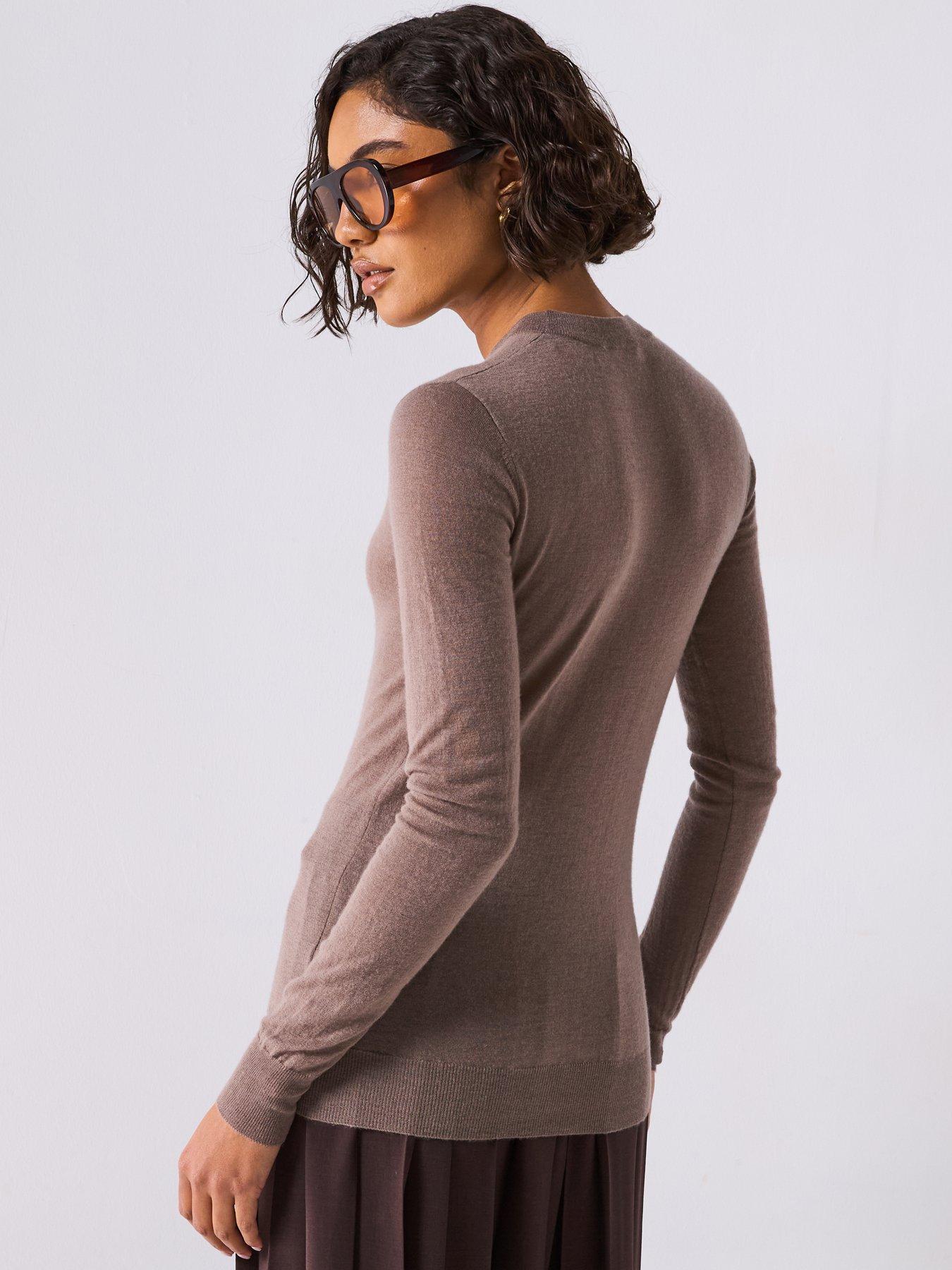 Image 2 of 6 of JOSEPH Round Neck Cashmere Jumper - Beige