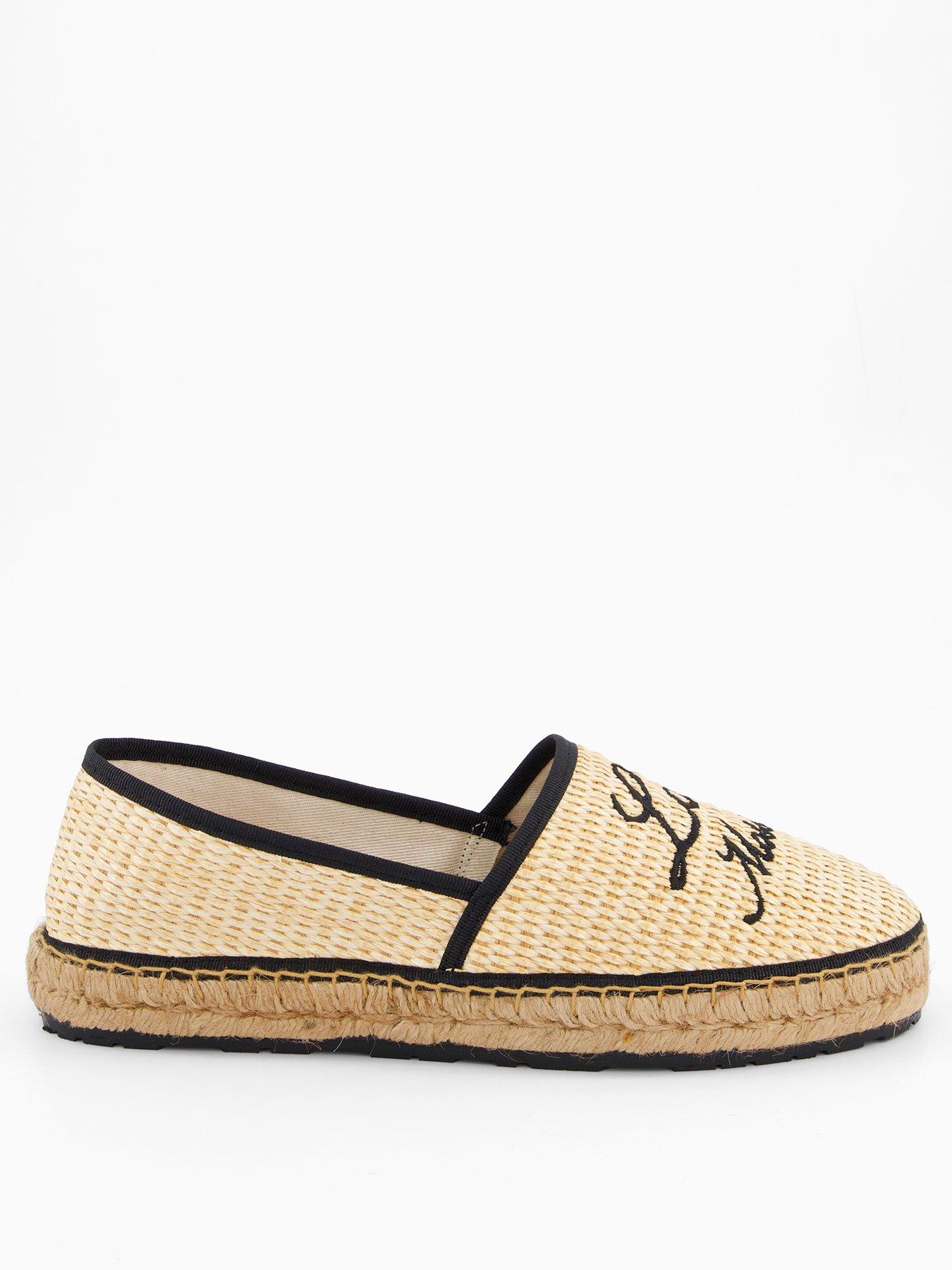 Image 2 of 5 of LOVE MOSCHINO Logo Straw Espadrille - Natural/Black