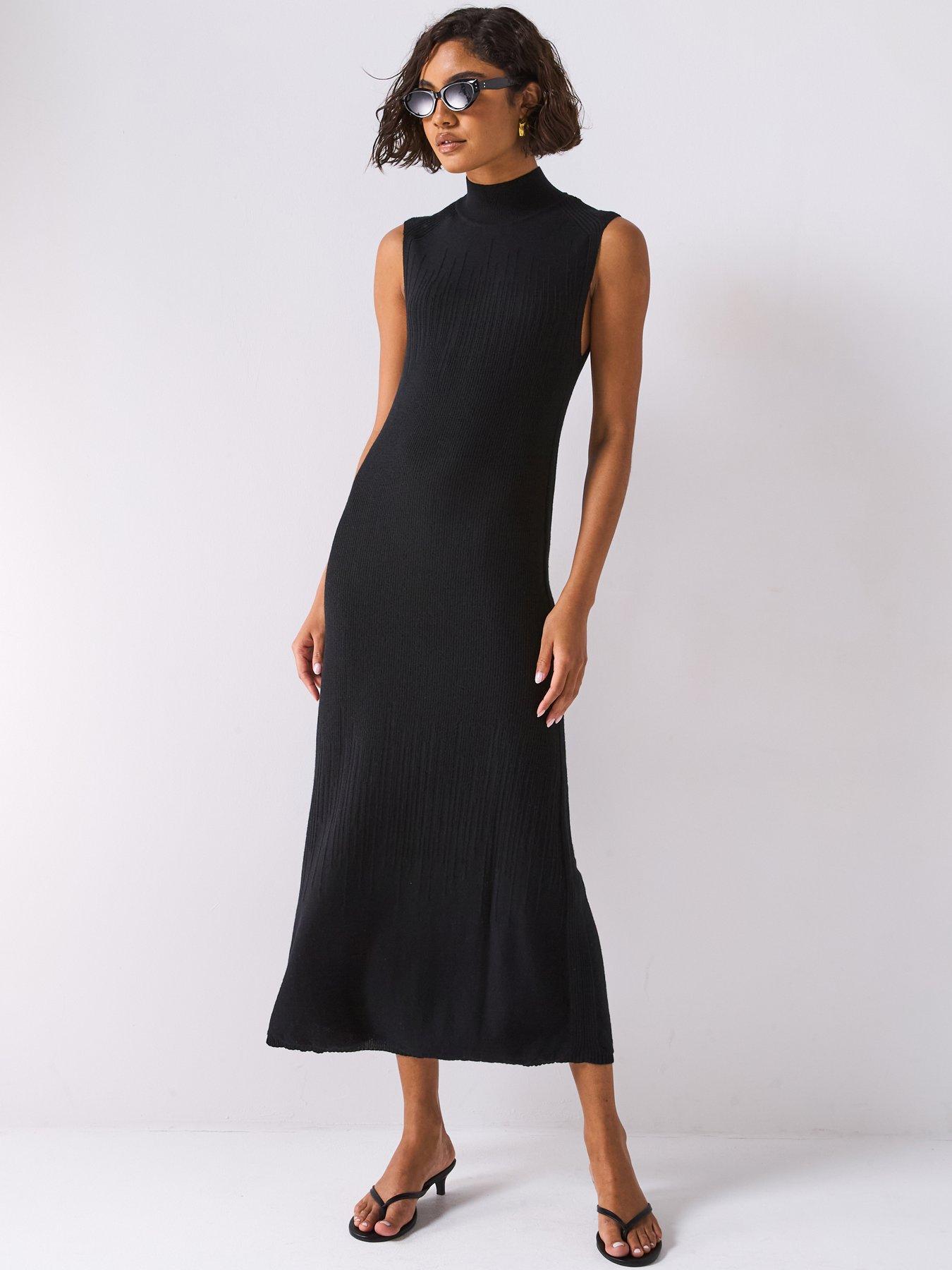 JOSEPH Gradient Stich Dress - Black