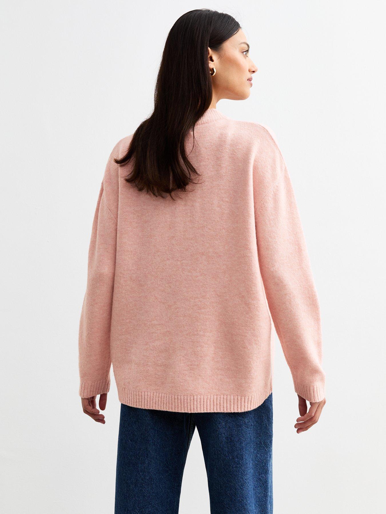 Image 2 of 4 of New Look Cest La Vie Embroidered Jumper - Pink
