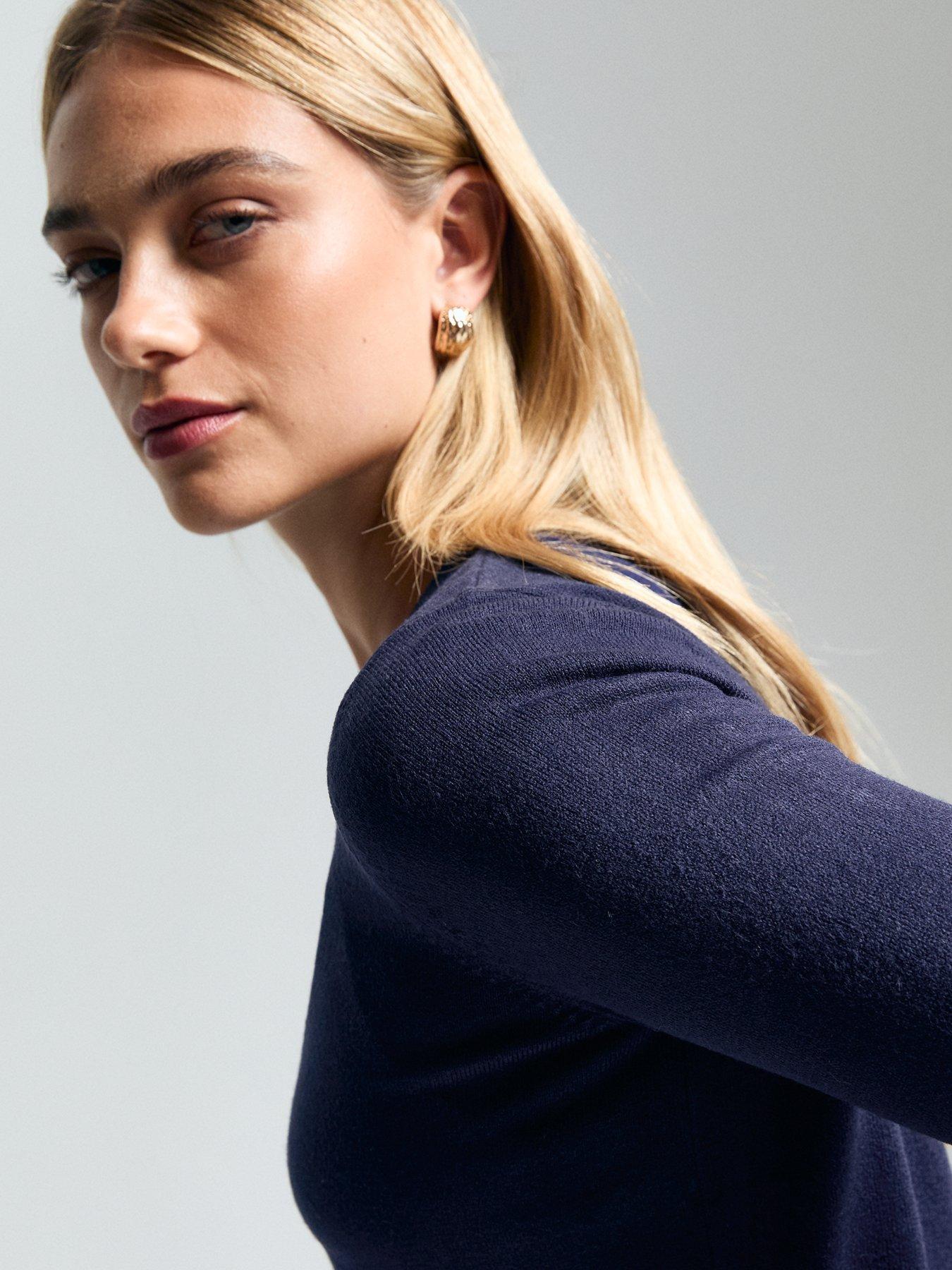 Image 4 of 4 of New Look Long Sleeve Crew Neck Jumper - Navy