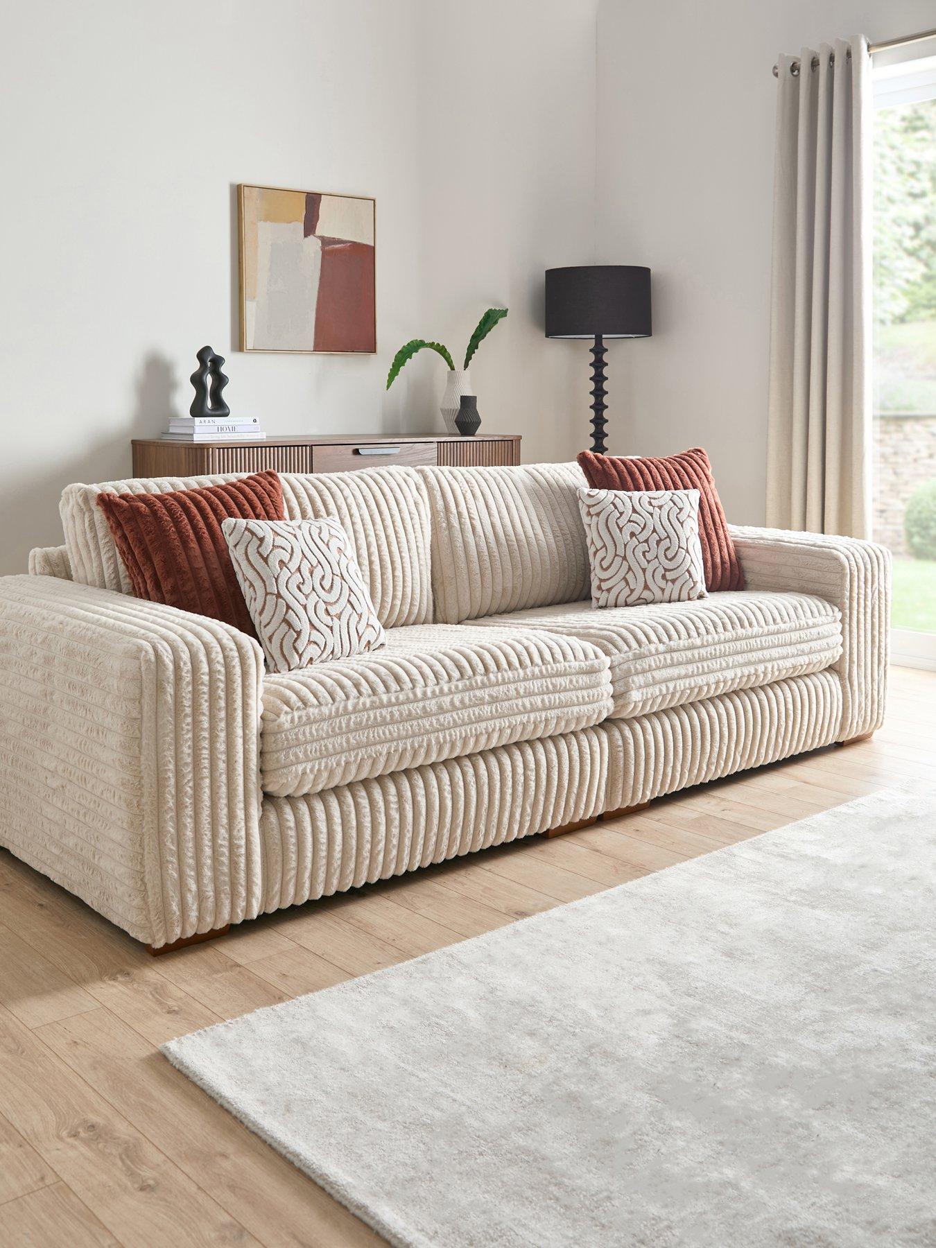 Very Home Cosy Faux Fur 4 Seater Sofa - Made to order in the UK