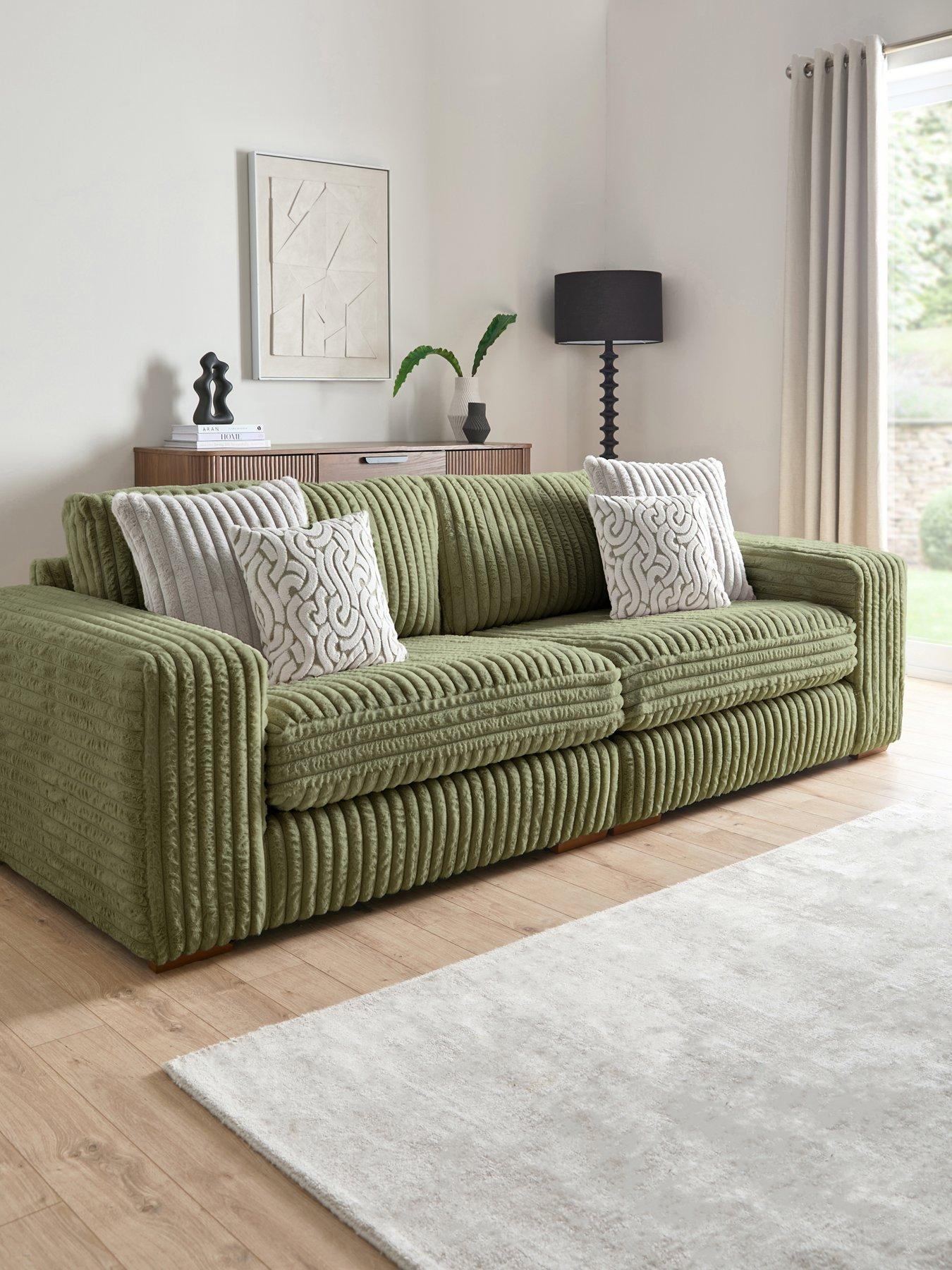 Very Home Cosy Faux Fur 4 Seater Sofa - Made to order in the UK