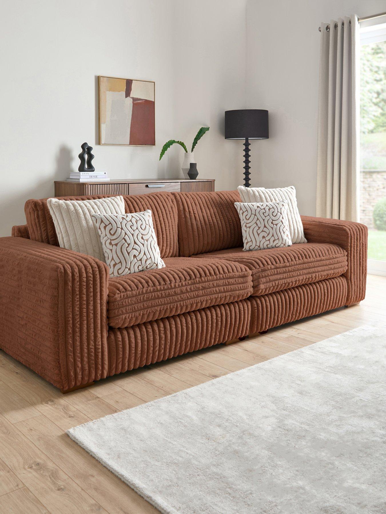 Very Home Cosy Faux Fur 4 Seater Sofa - Made to order in the UK