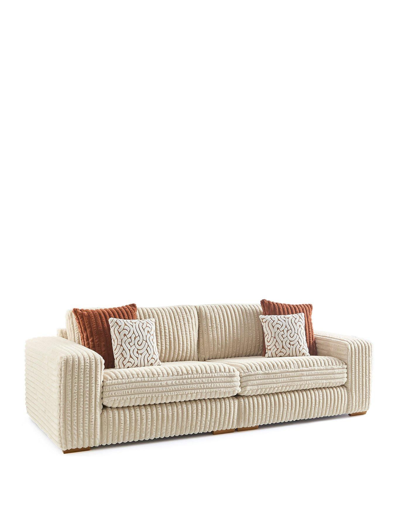 Image 3 of 7 of Very Home Cosy Cord&nbsp;4 Seater Sofa&nbsp;- Made to order in the UK