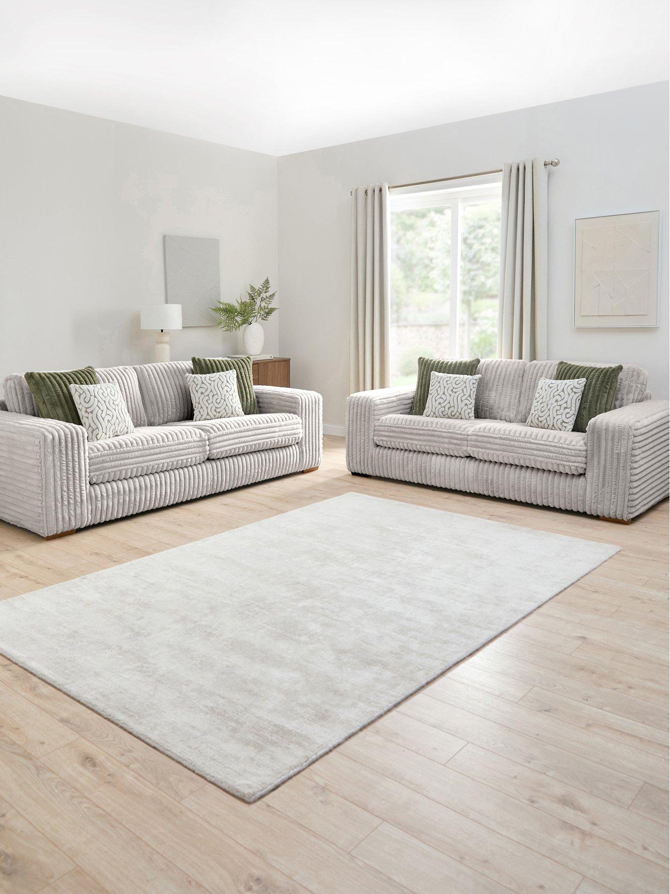 undefined Cosy Cord 3 + 2 Seater Fabric Sofa Set (Buy  &  SAVE!)