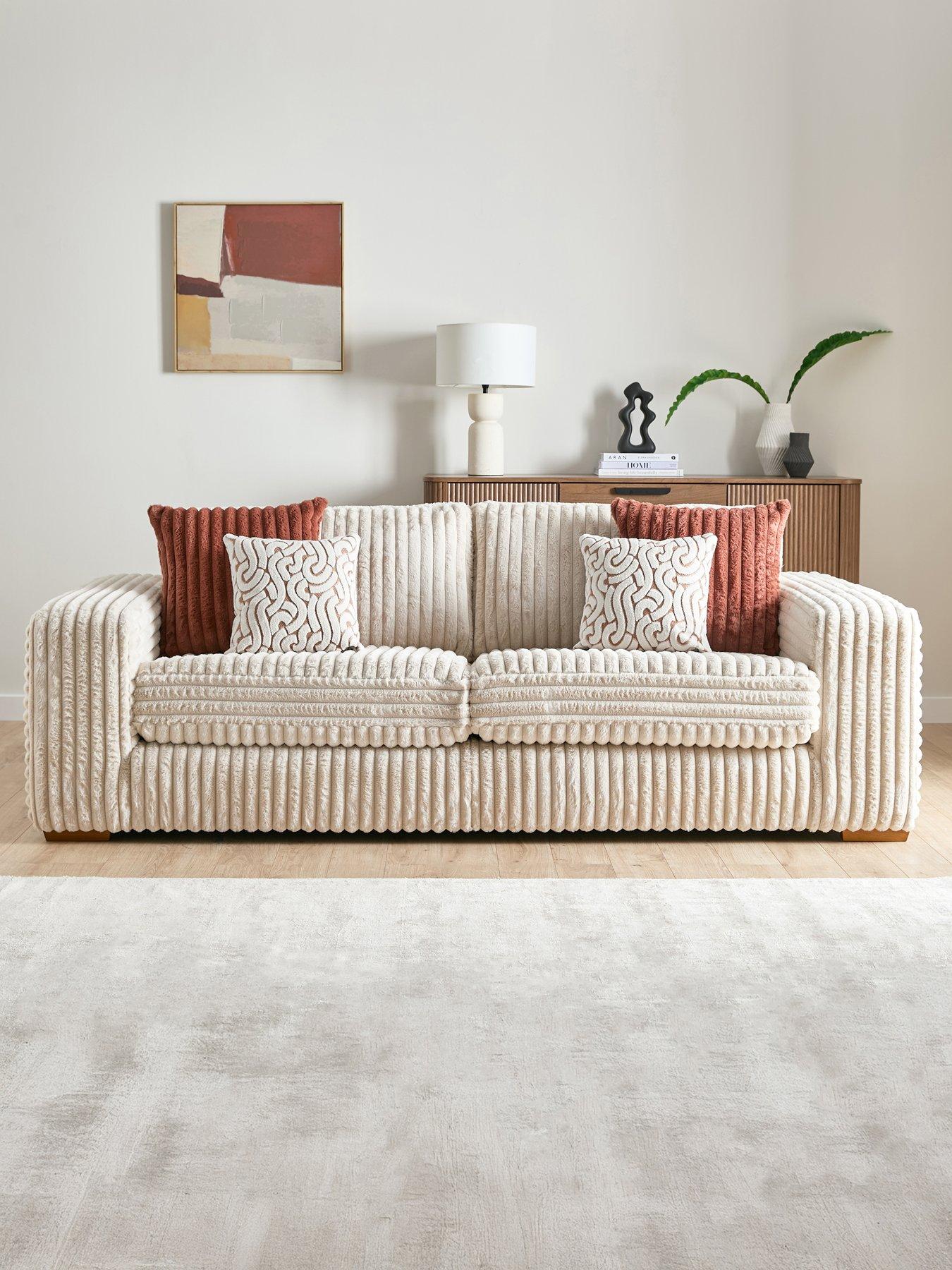 Very Home Cosy Faux Fur 3 Seater Sofa - Made to order in the UK
