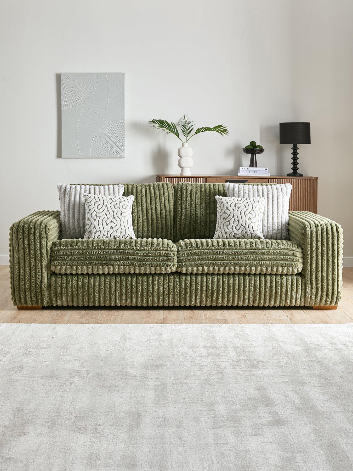 Very Home Cosy Faux Fur 3 Seater Sofa - Made to order in the UK