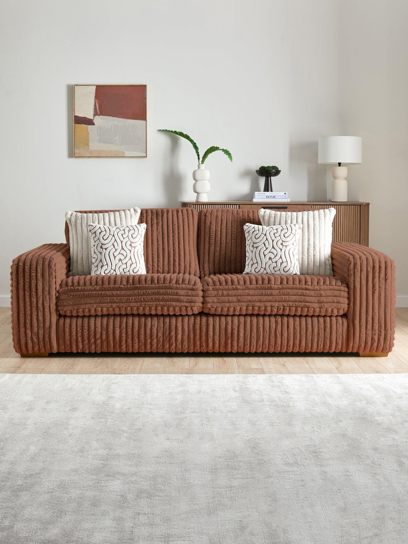 Very Home Cosy Faux Fur 3 Seater Sofa - Made to order in the UK