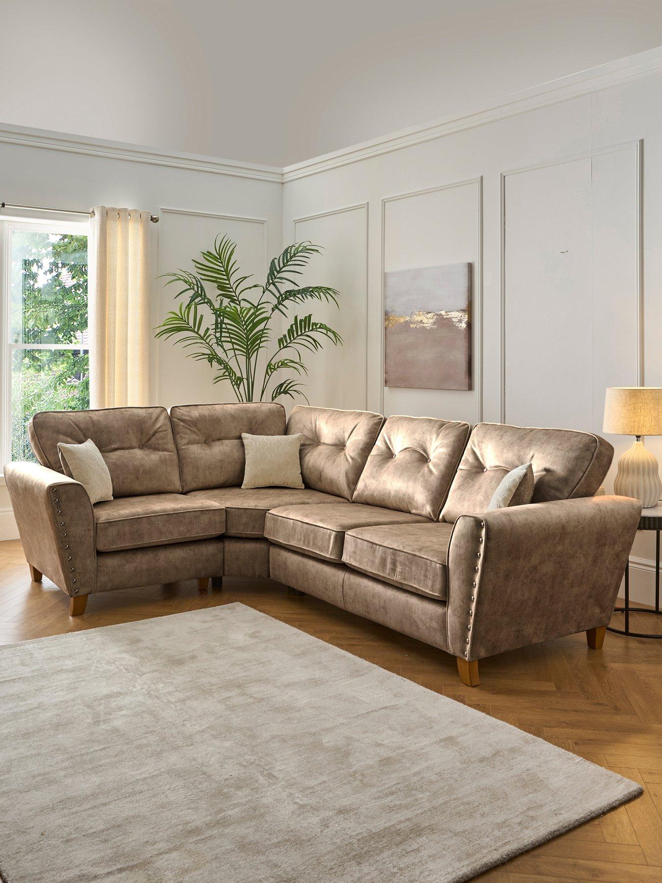 The Very Collection: Amaya Left Hand Double Arm Corner Group - Made to order in the UK