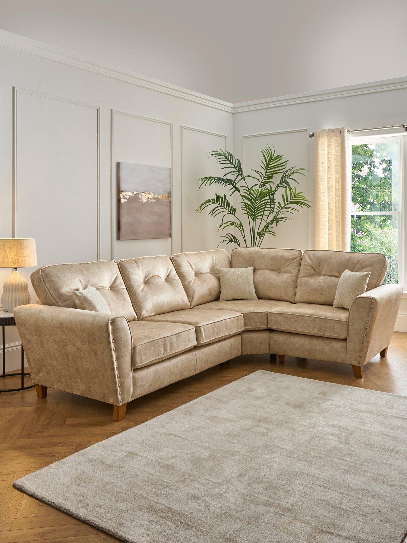 Very Home Amaya Right Hand Double Arm Corner Group - Made to order in the UK