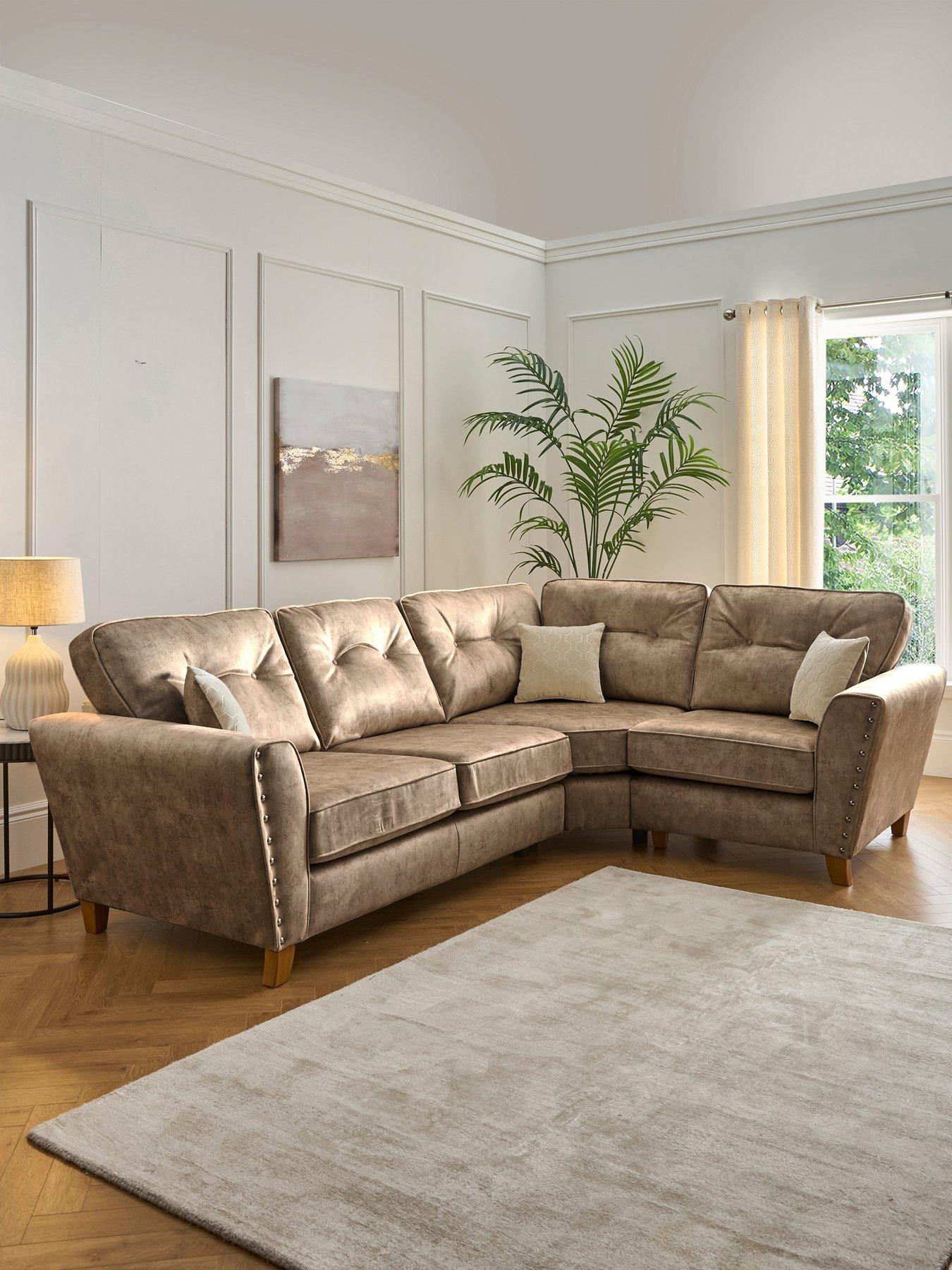 The Very Collection: Amaya Right Hand Double Arm Corner Group - Made to order in the UK
