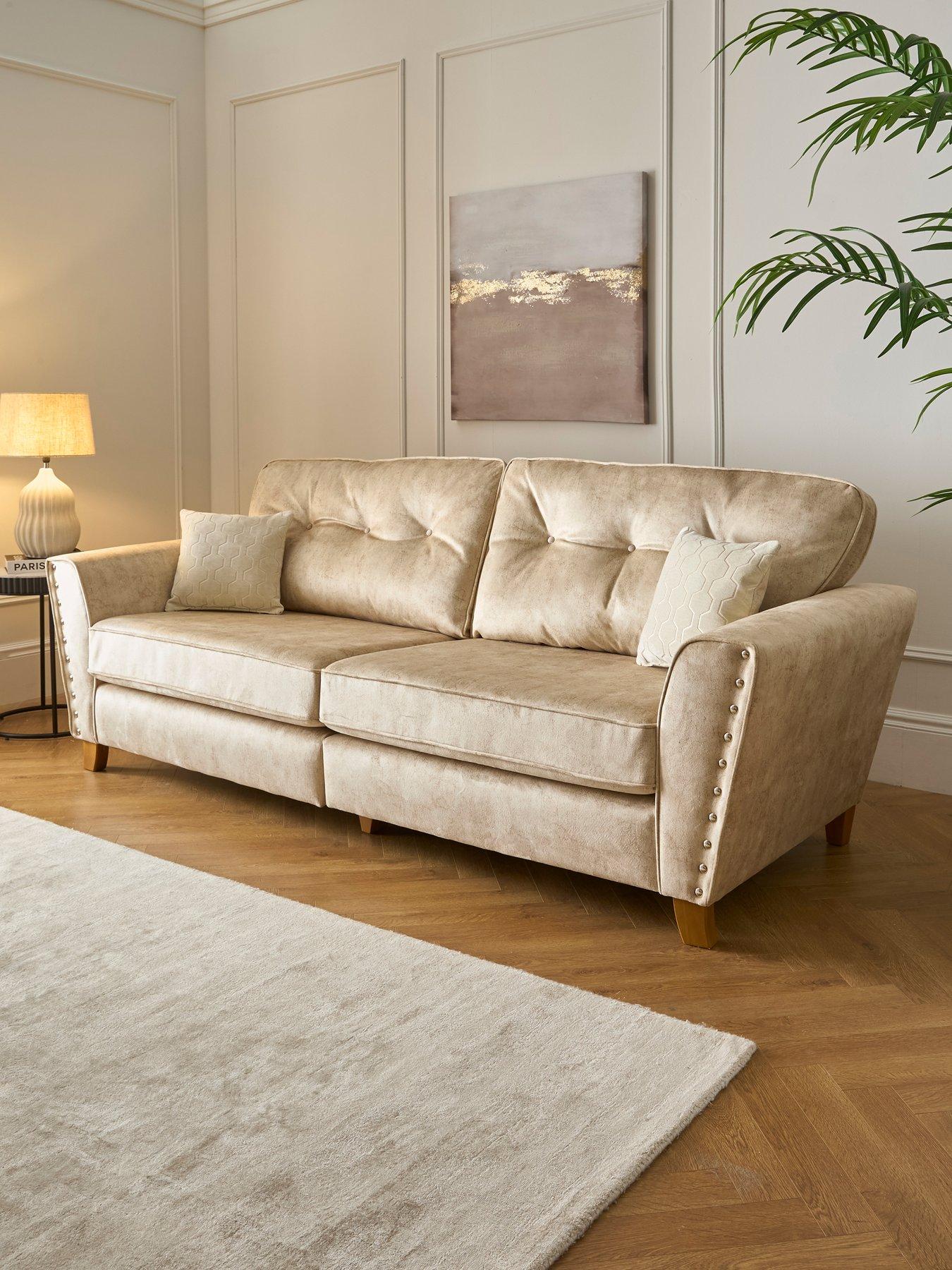 The Very Collection Amaya Fabric 4 Seater Sofa - Made to order in the UK