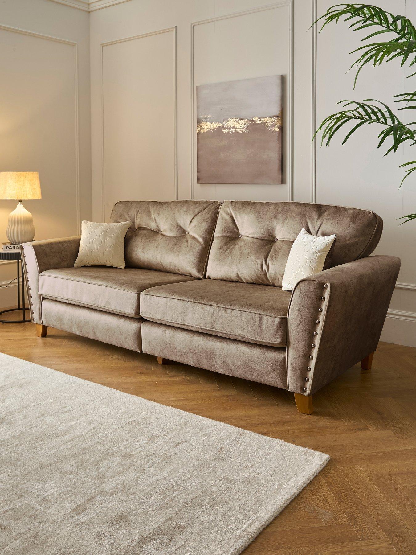 The Very Collection: Amaya Fabric 4 Seater Sofa - Made to order in the UK