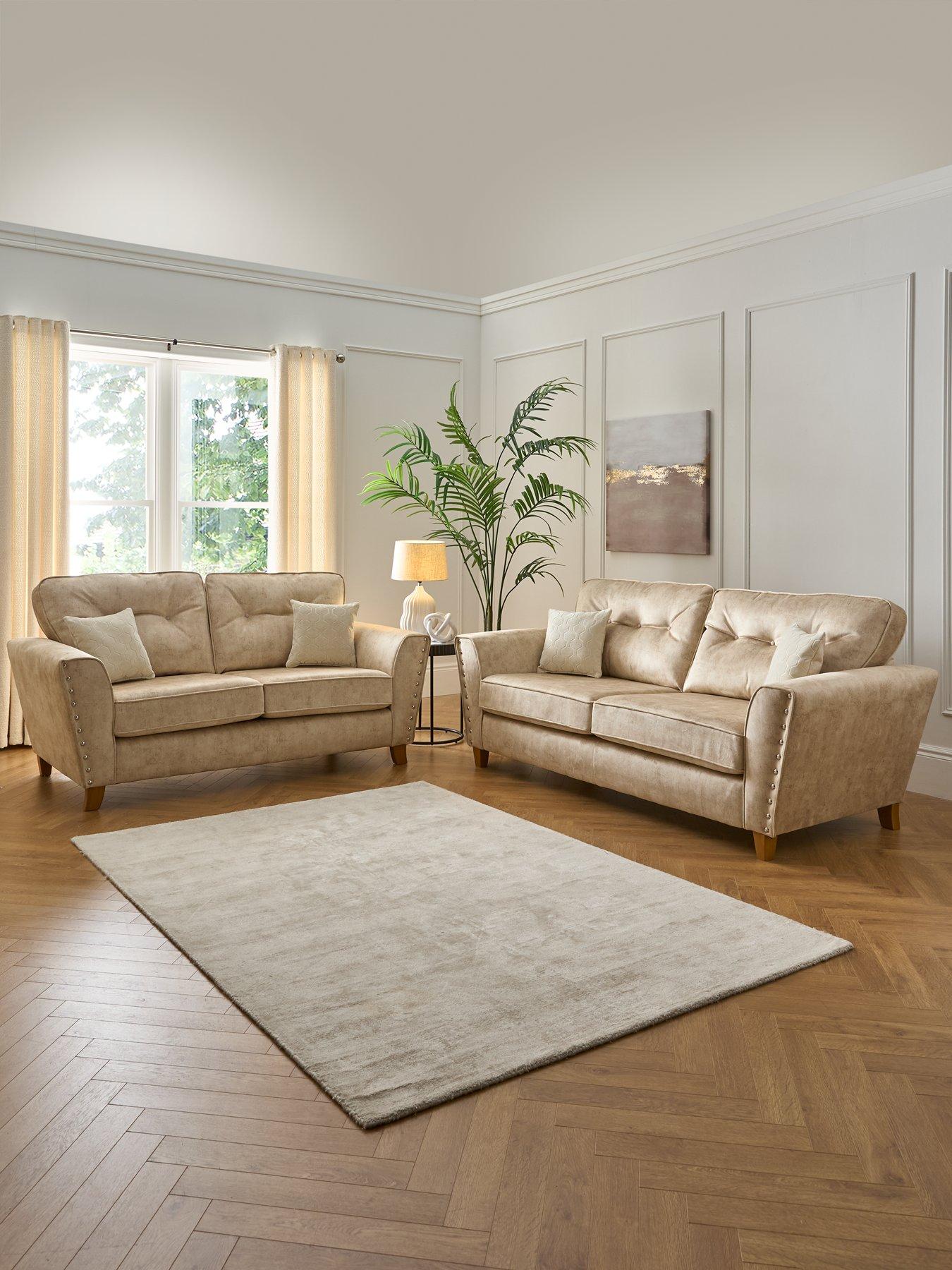undefined Amaya Fabric 3 + 2 Seater Sofa Set (Buy  &  SAVE!)