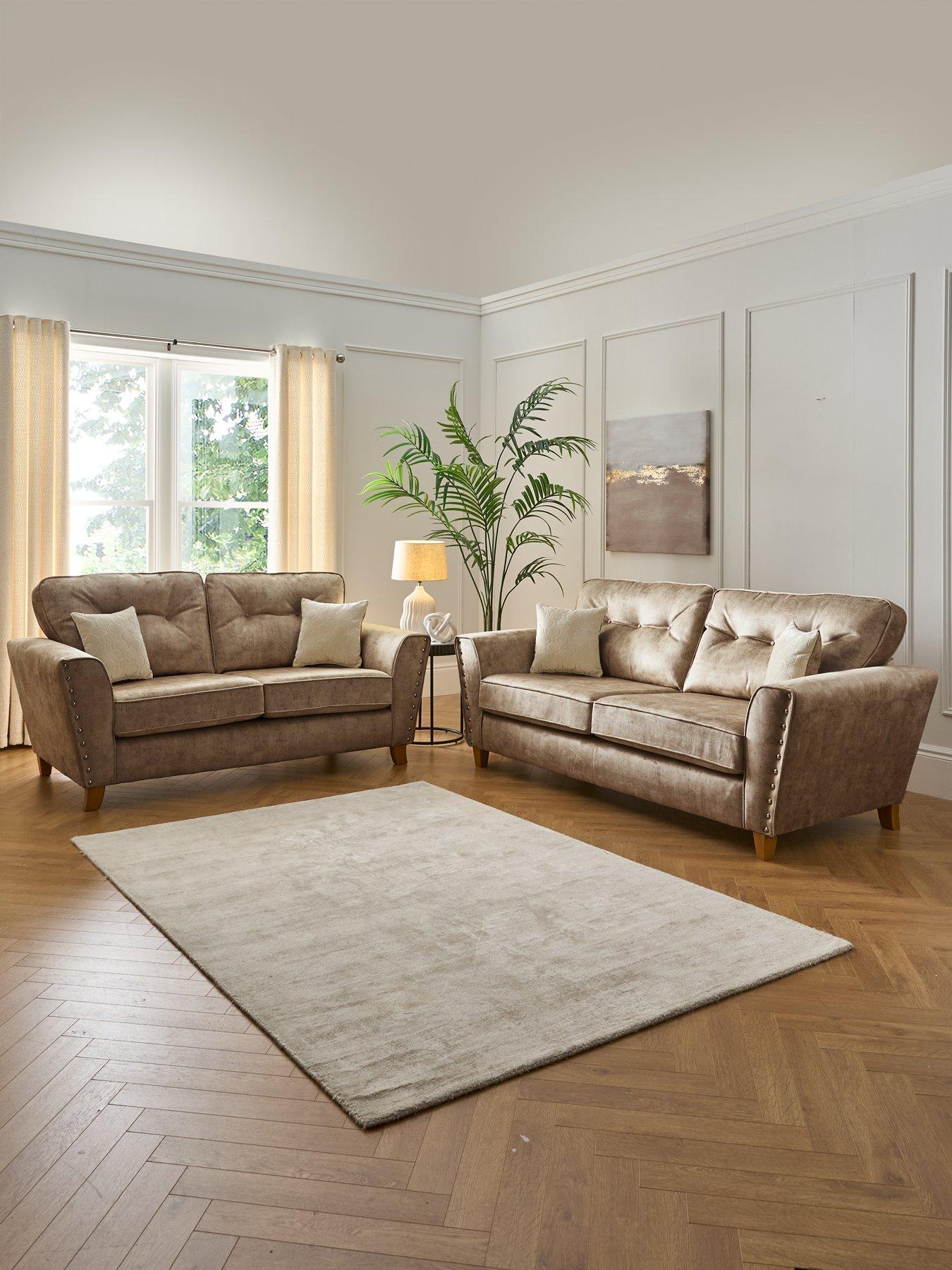 undefined Amaya Fabric 3 + 2 Seater Sofa Set (Buy  &  SAVE!)